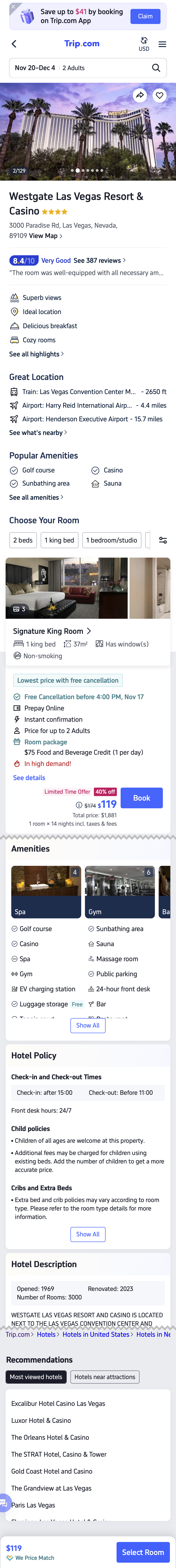 Mobile screenshot of Trip.com