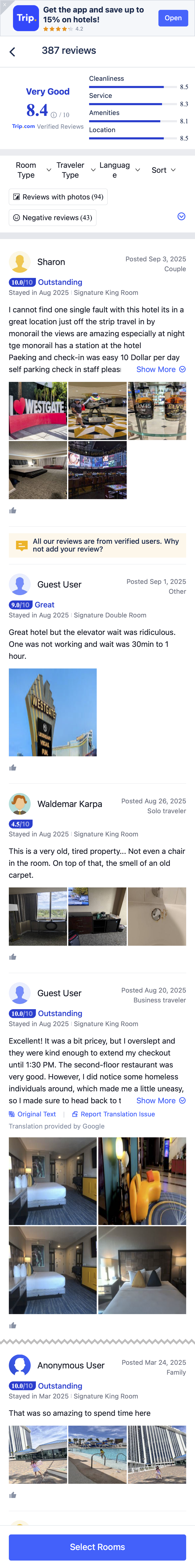 Mobile screenshot of Trip.com