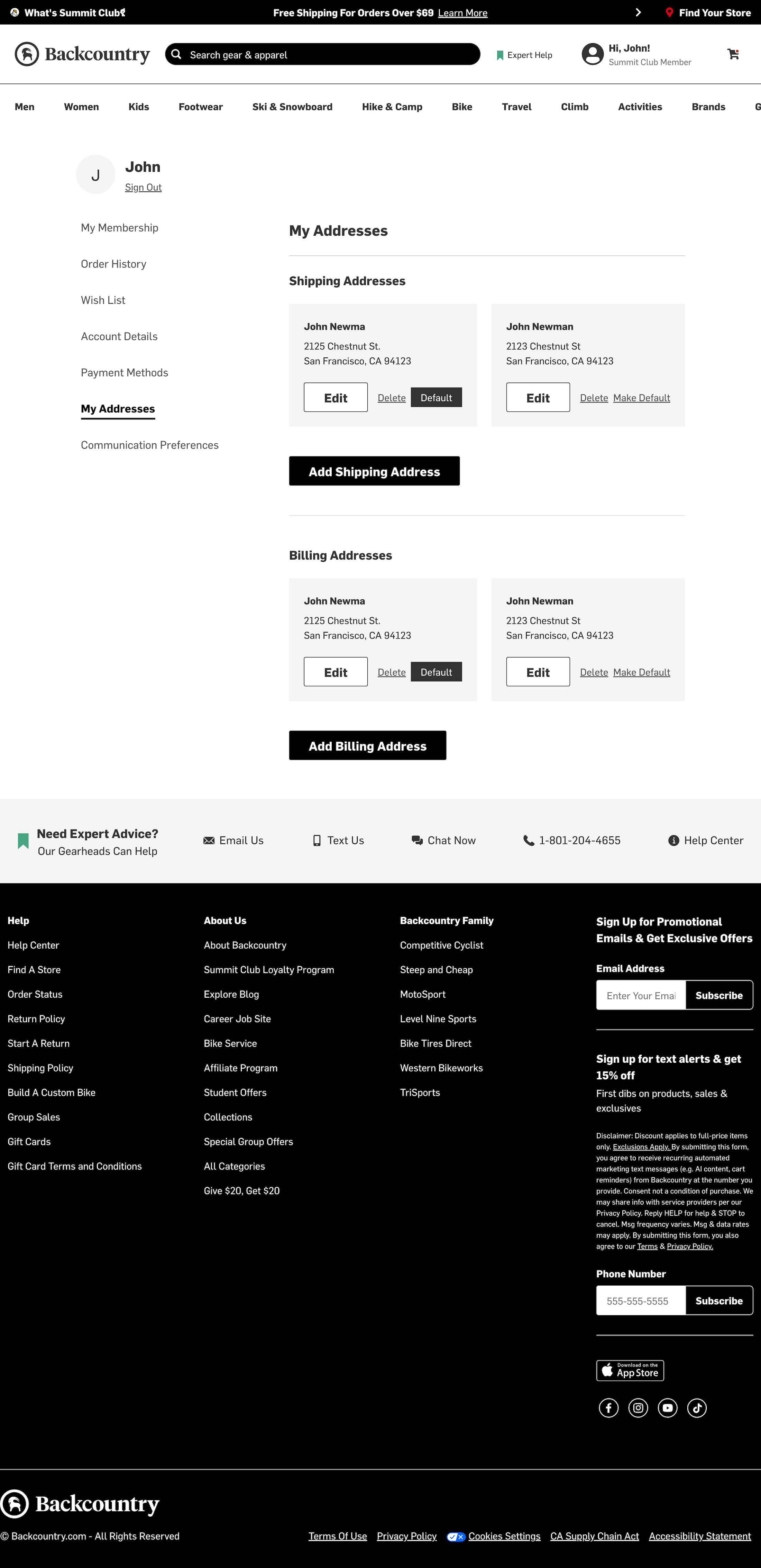 Desktop screenshot of Backcountry