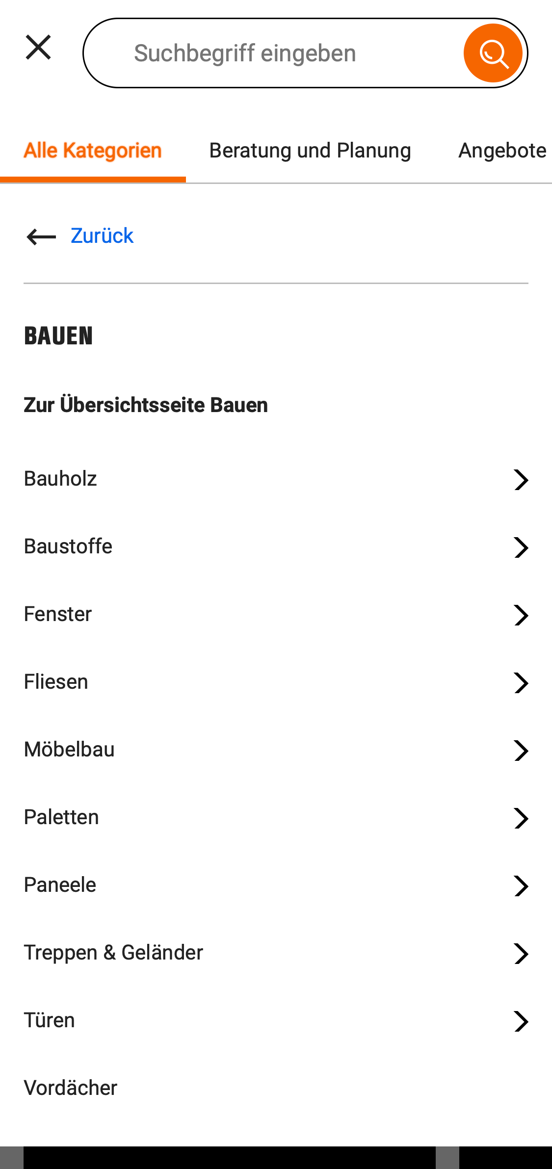 Mobile screenshot of OBI
