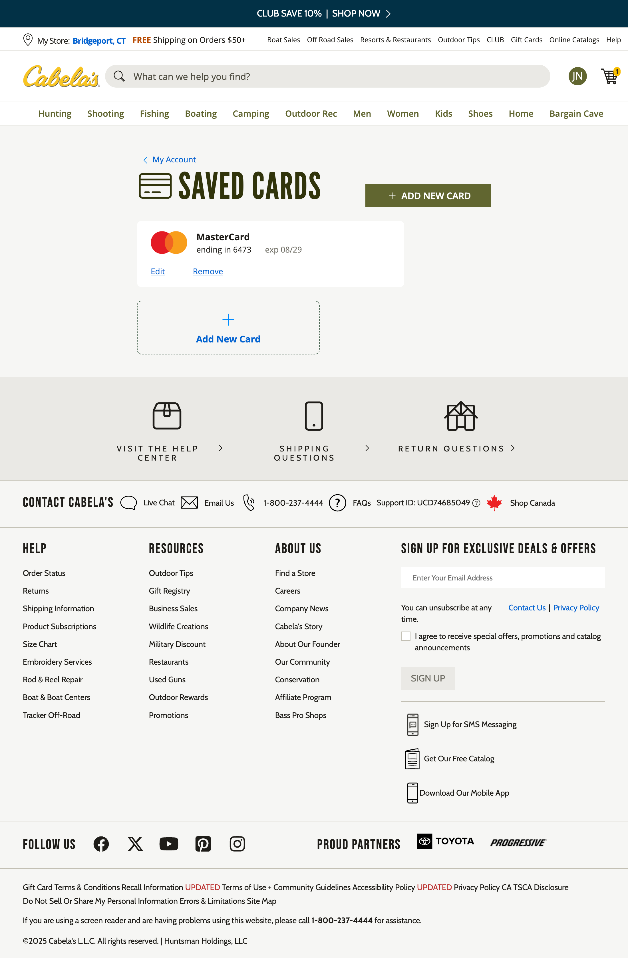 Desktop screenshot of Cabela’s