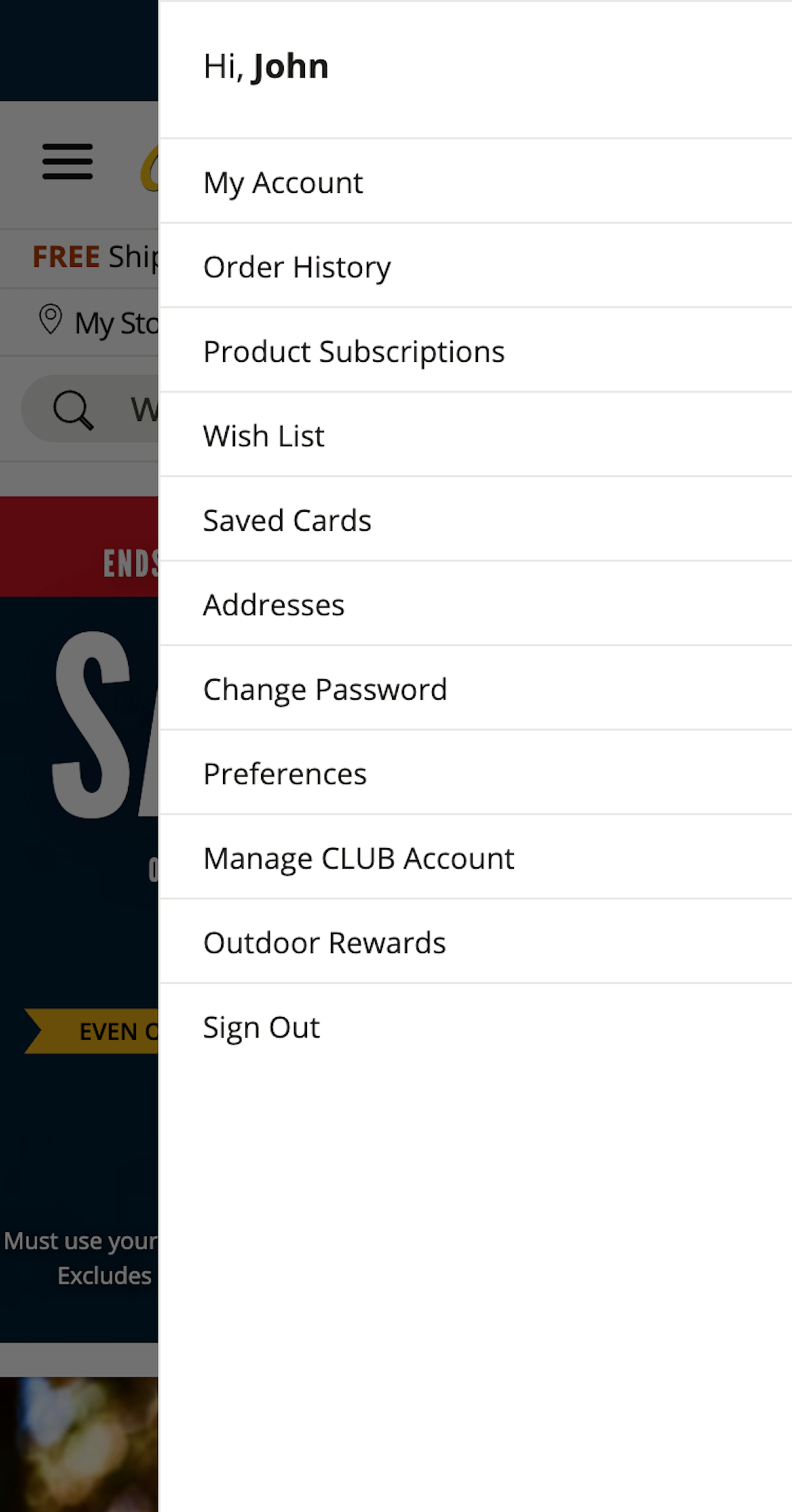 Mobile screenshot of Cabela’s
