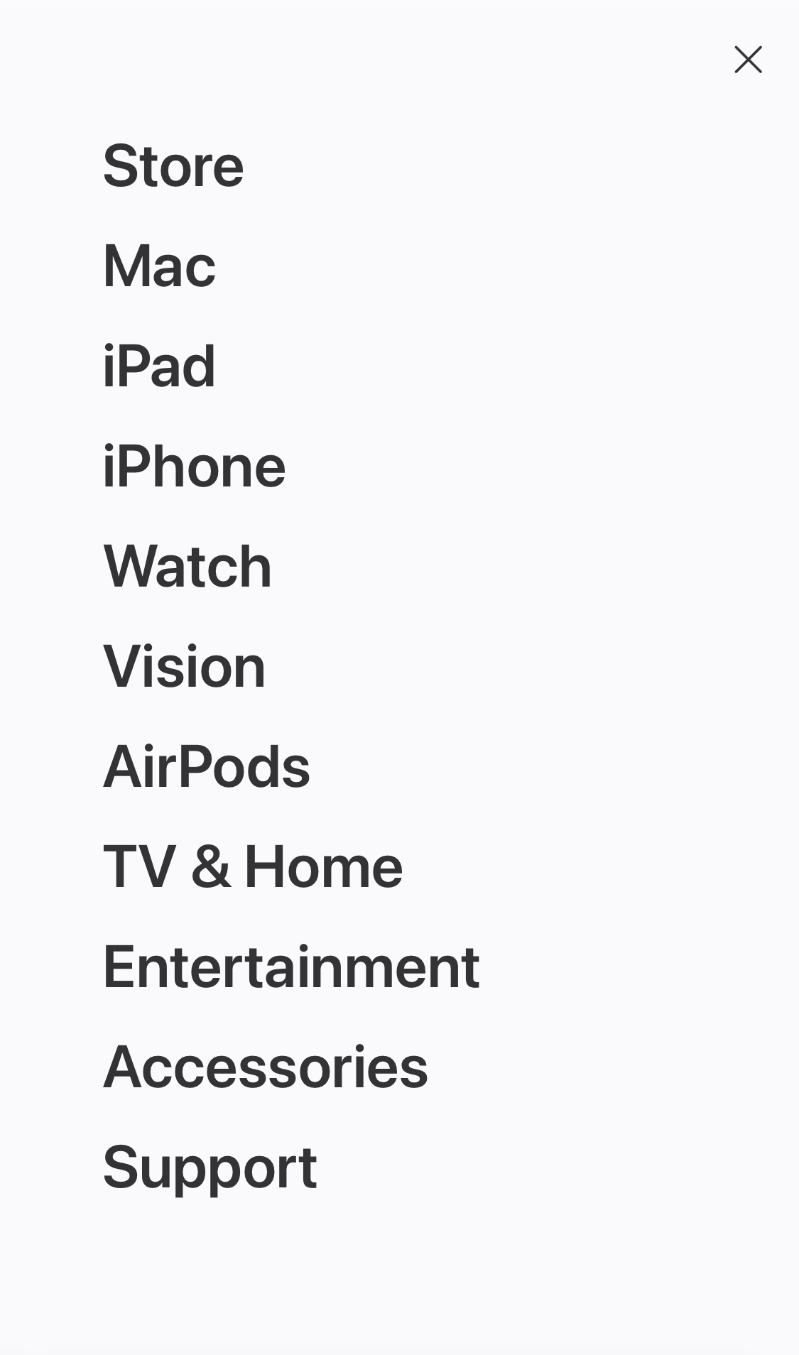 Mobile screenshot of Apple