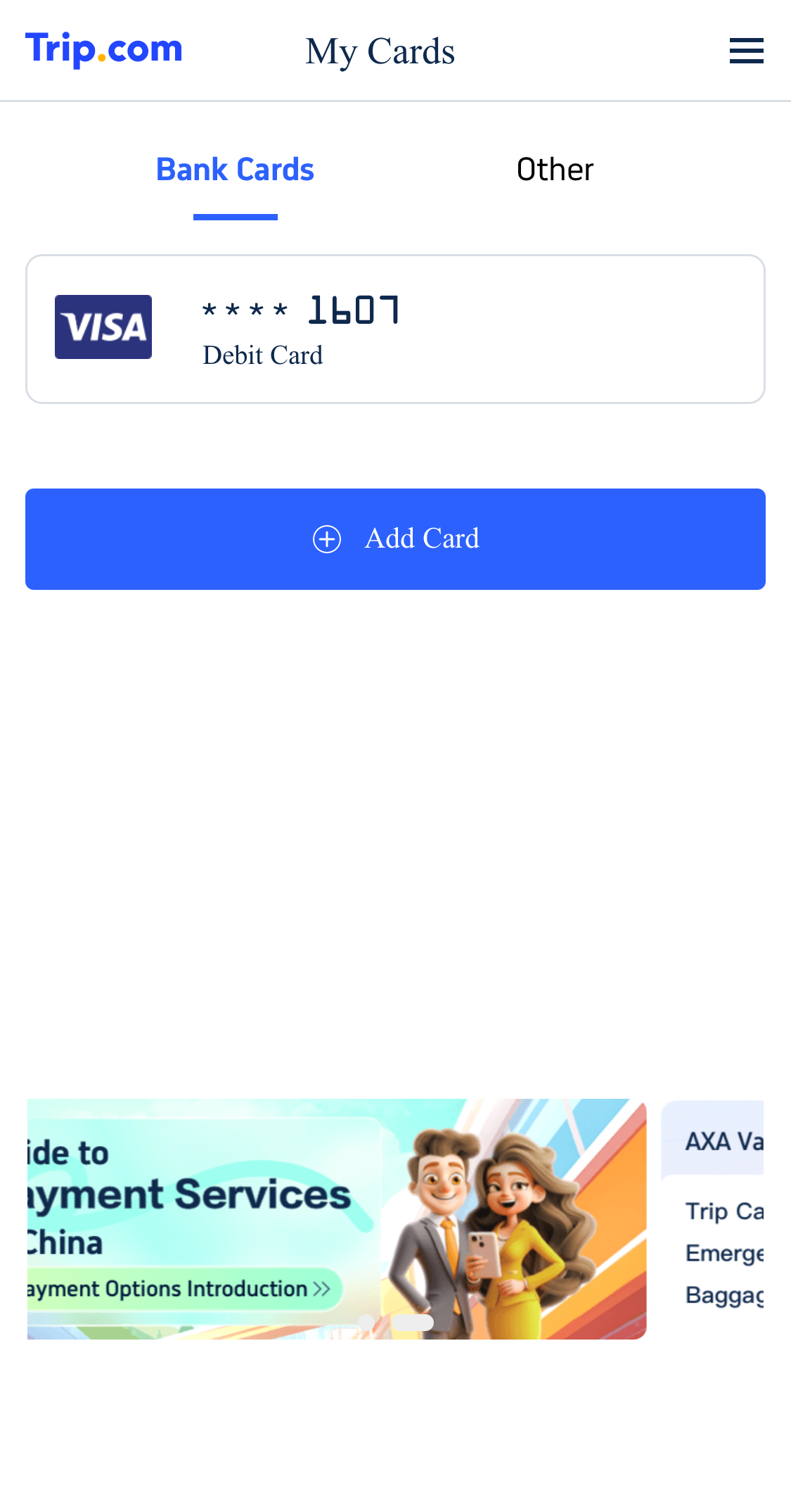 Mobile screenshot of Trip.com