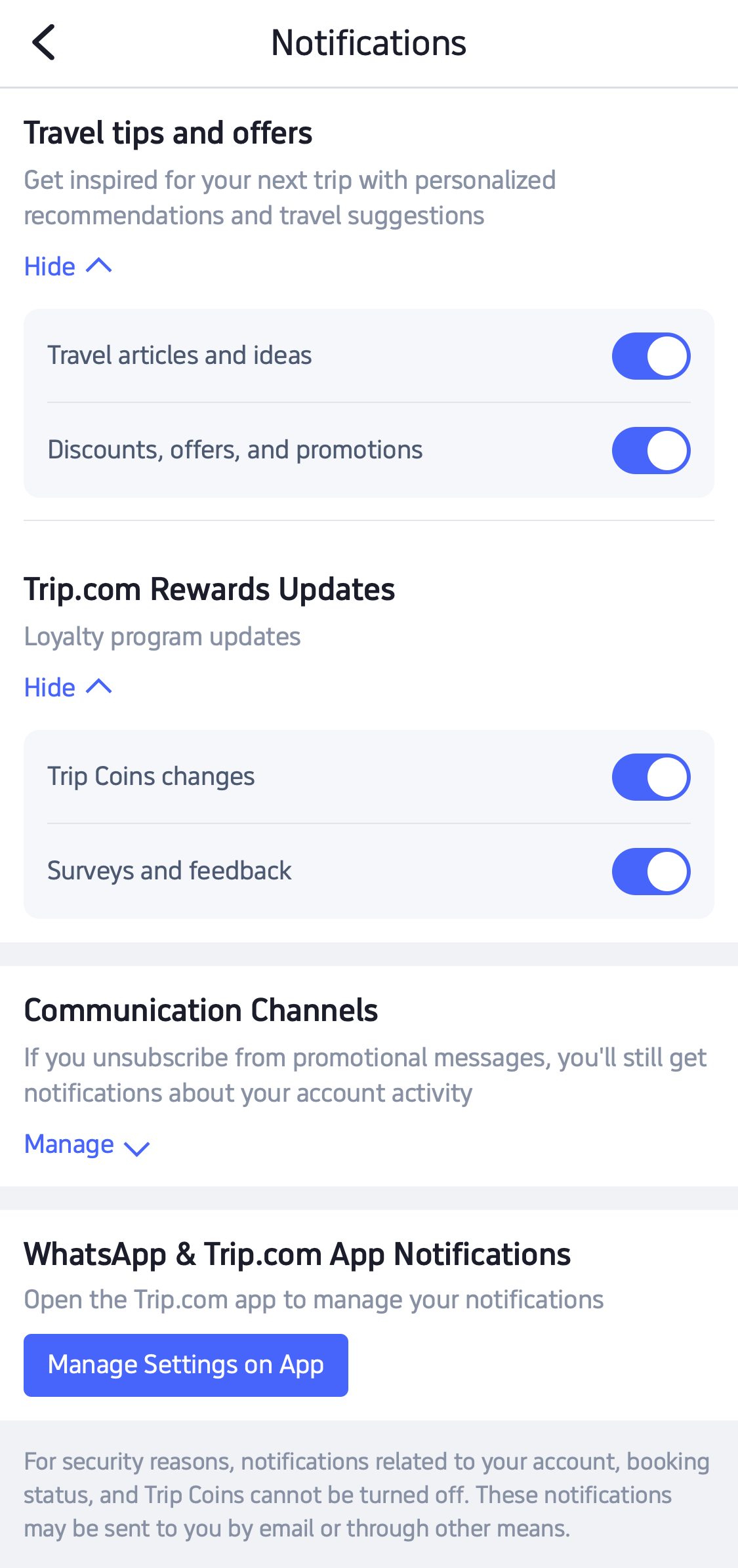 Mobile screenshot of Trip.com