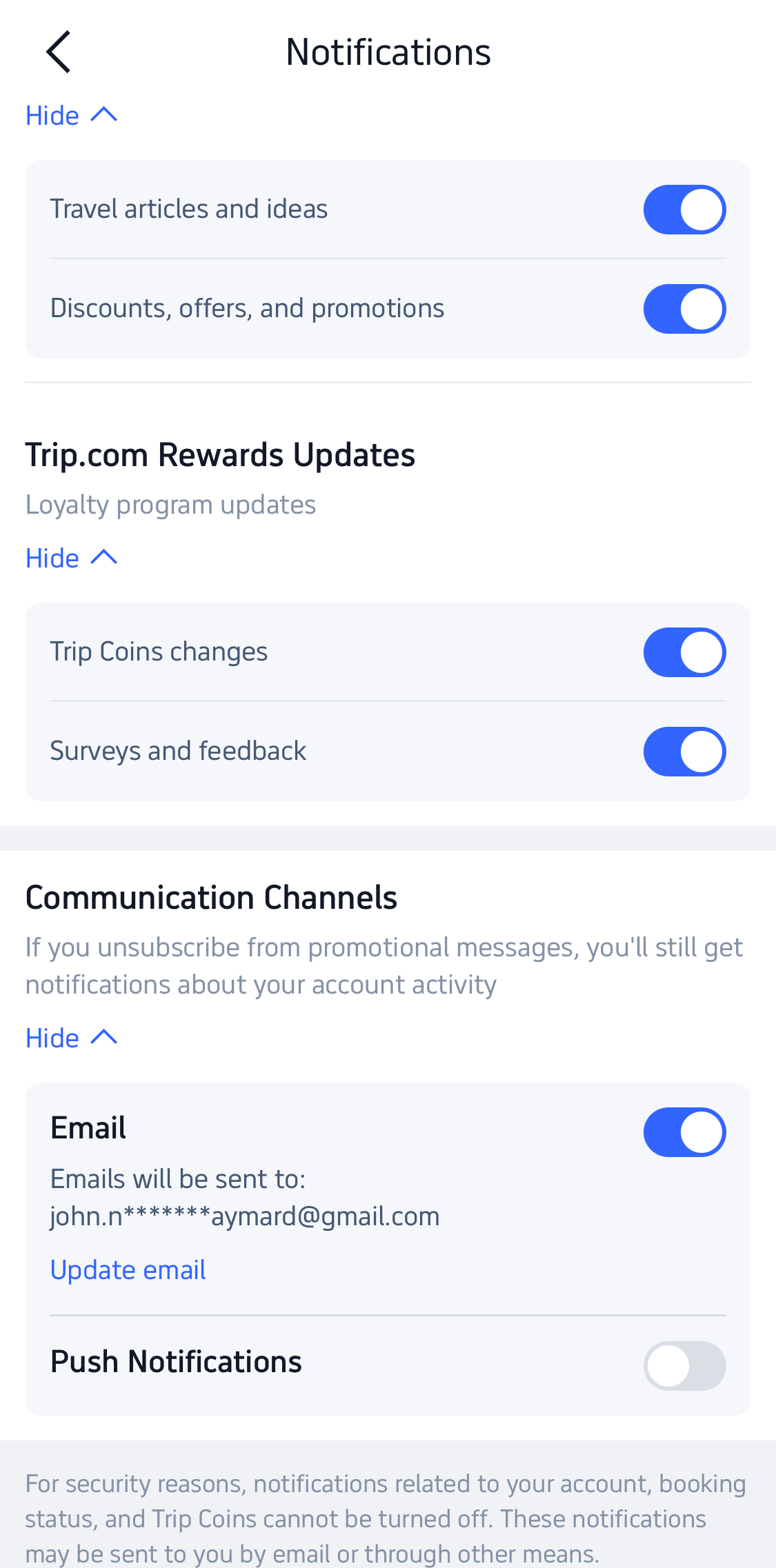 Mobile screenshot of Trip.com