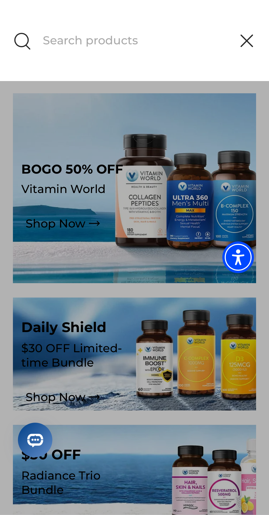 Mobile screenshot of Vitamin World