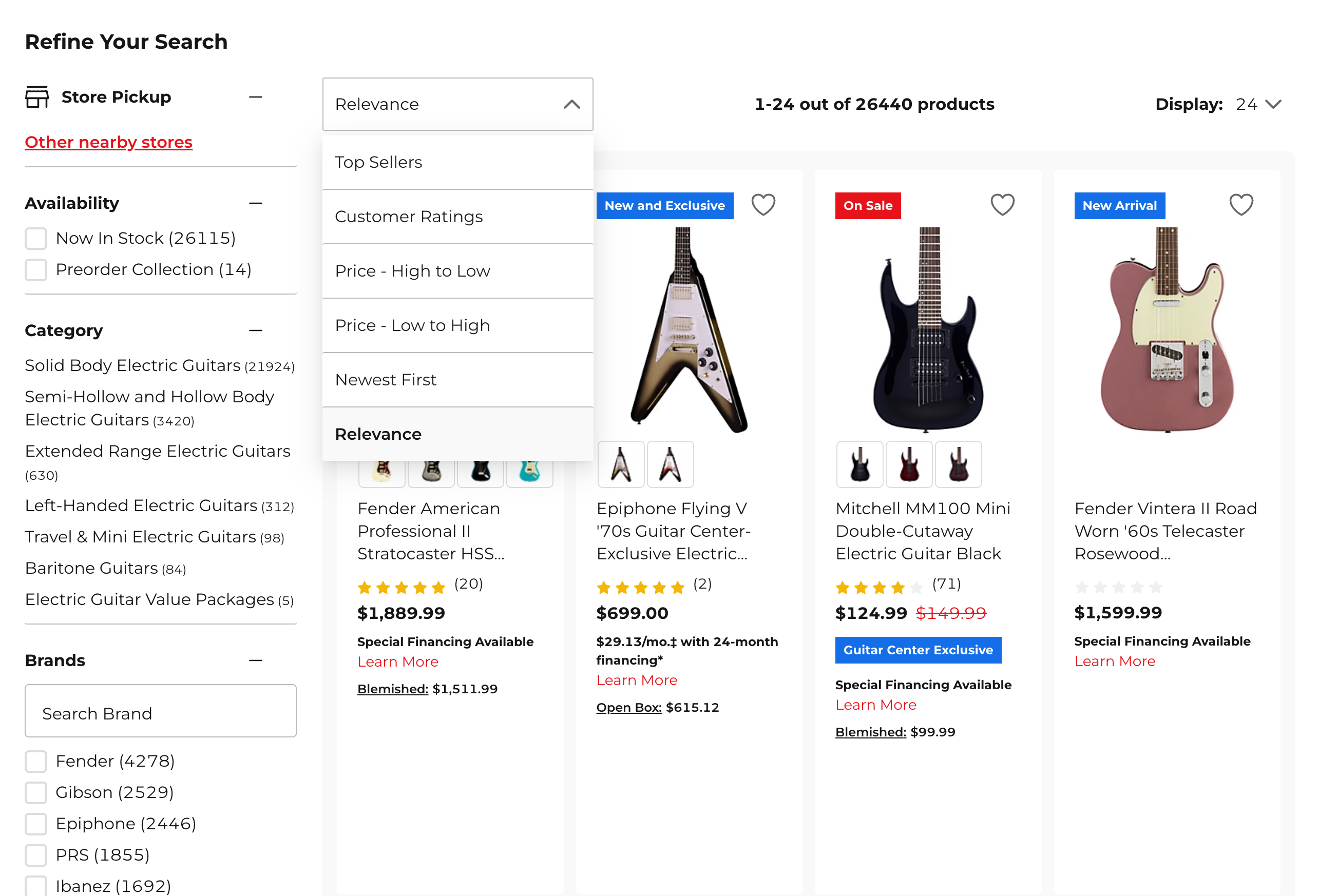 Desktop screenshot of Guitar Center