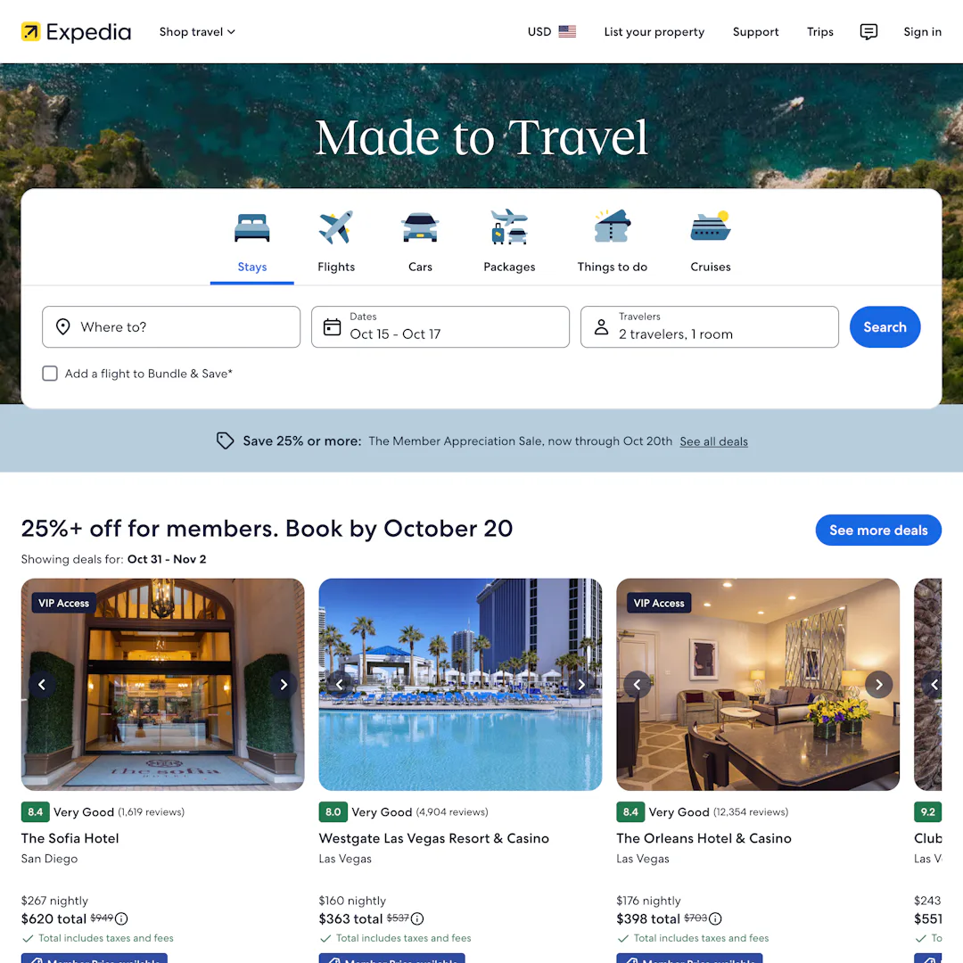 Expedia UX Case Study – Baymard Institute