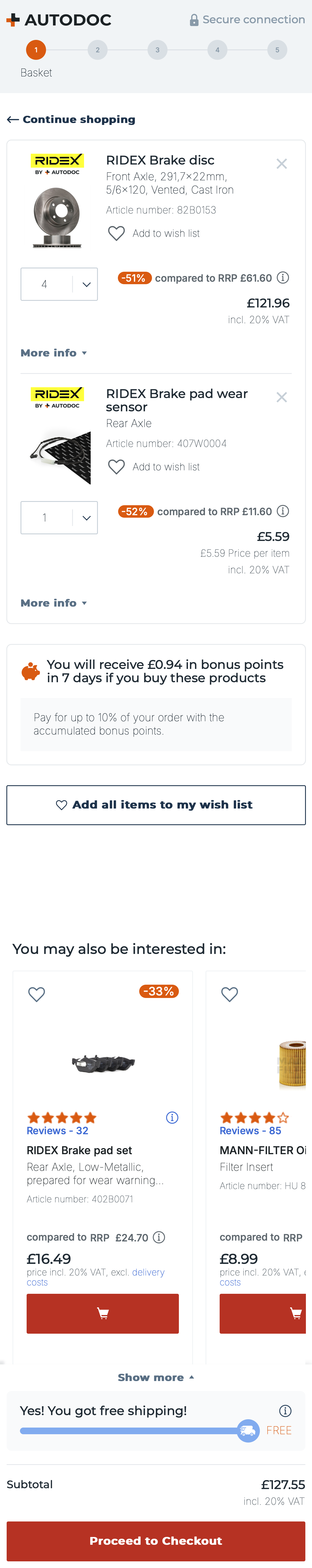 Mobile screenshot of AUTODOC