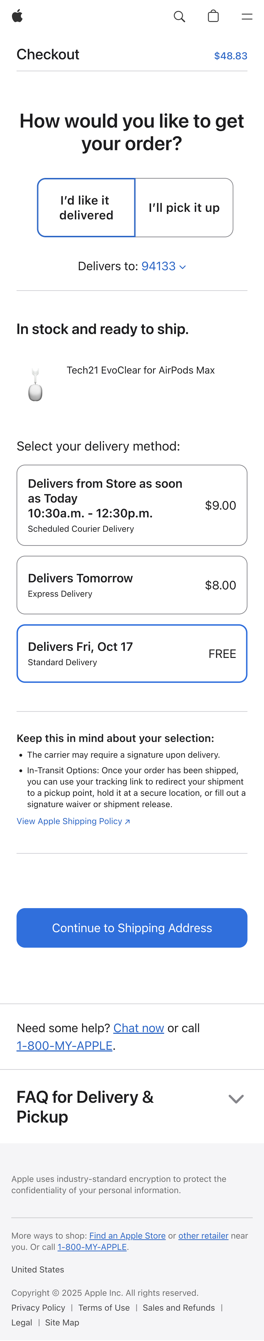 Mobile screenshot of Apple