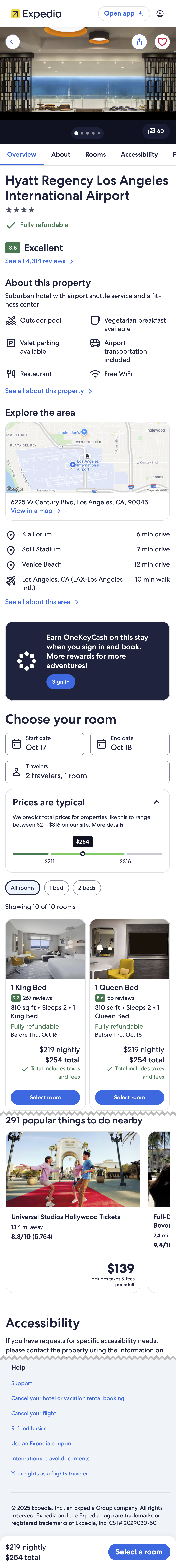 Mobile screenshot of Expedia