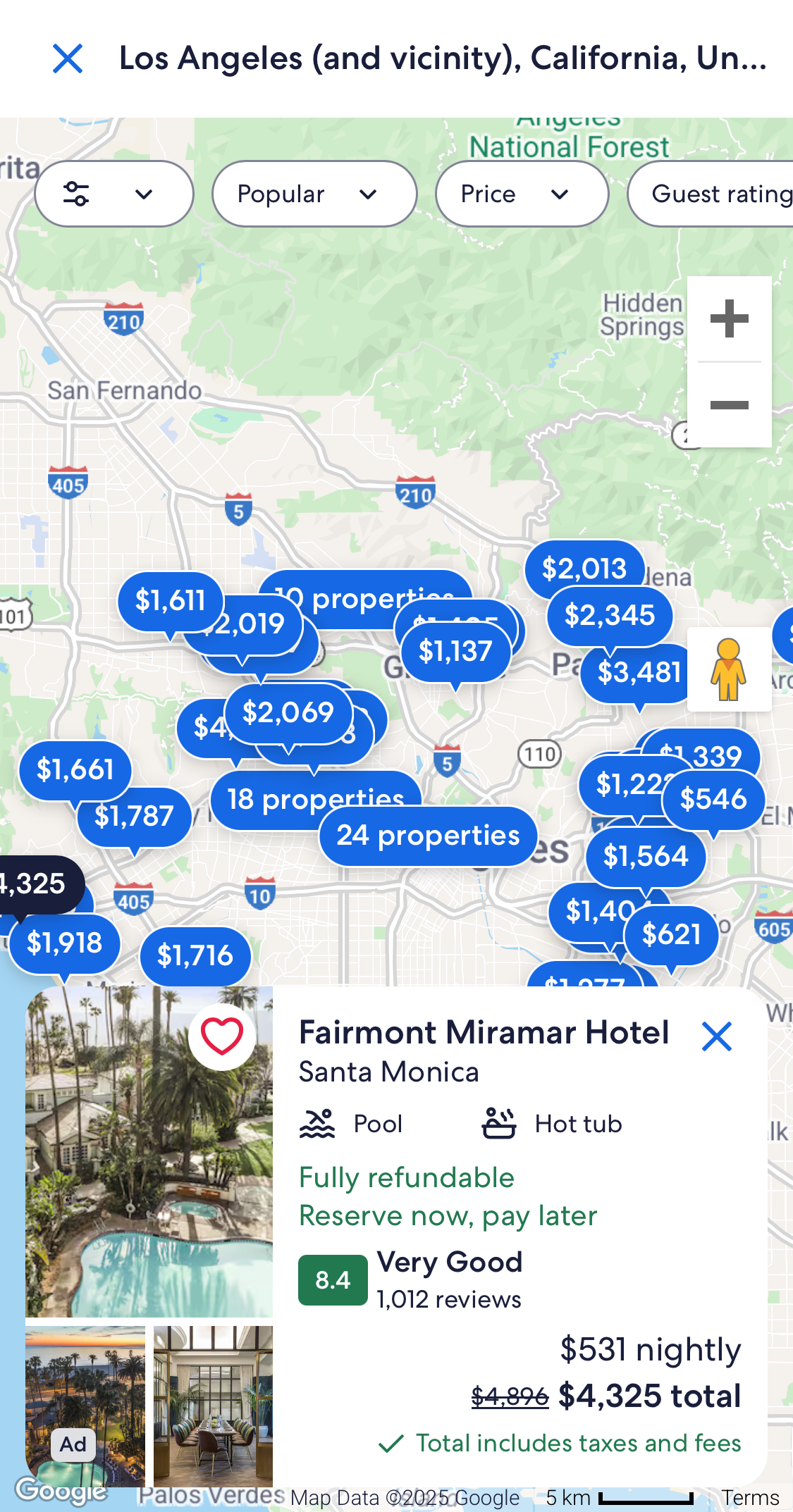 Mobile screenshot of Expedia