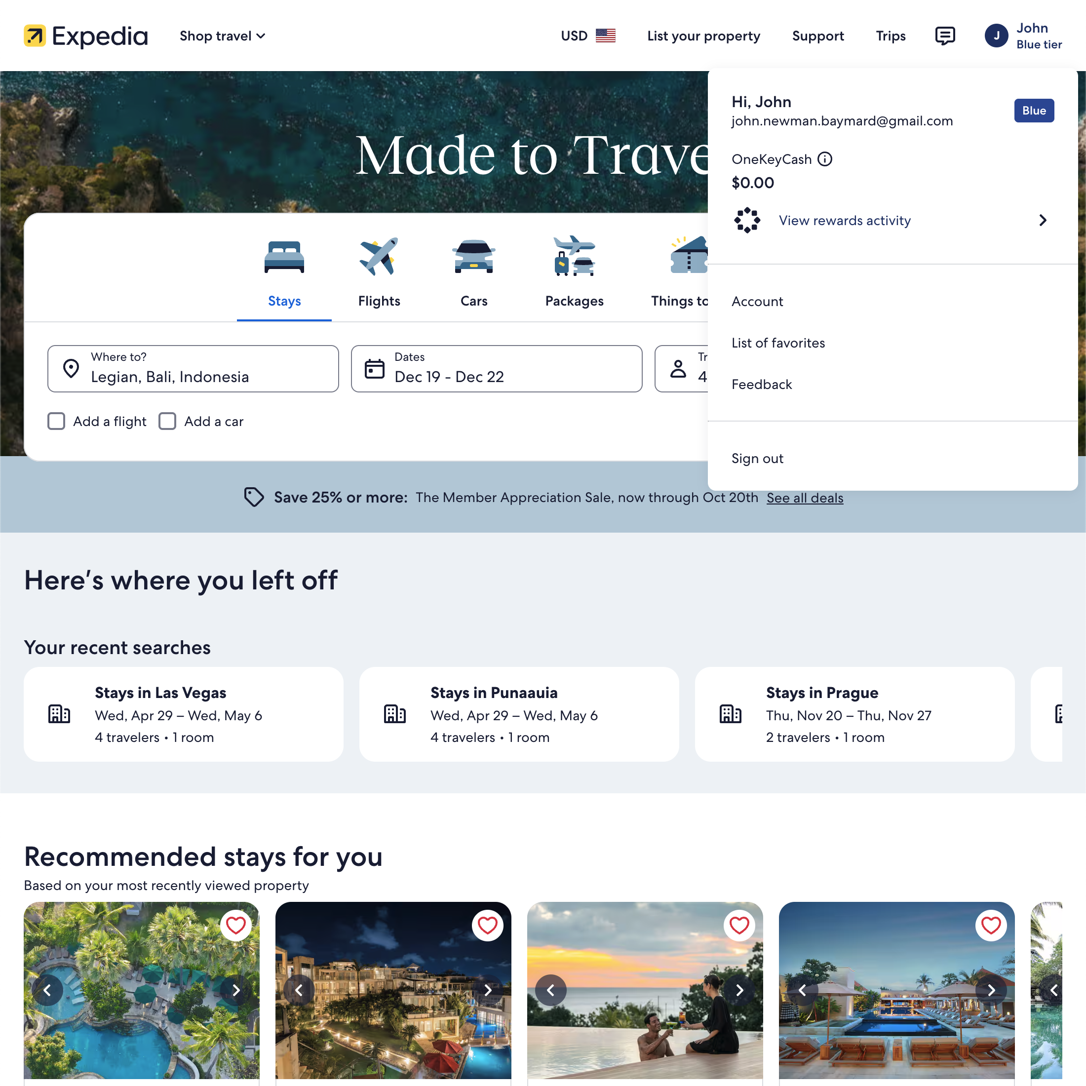 Desktop screenshot of Expedia