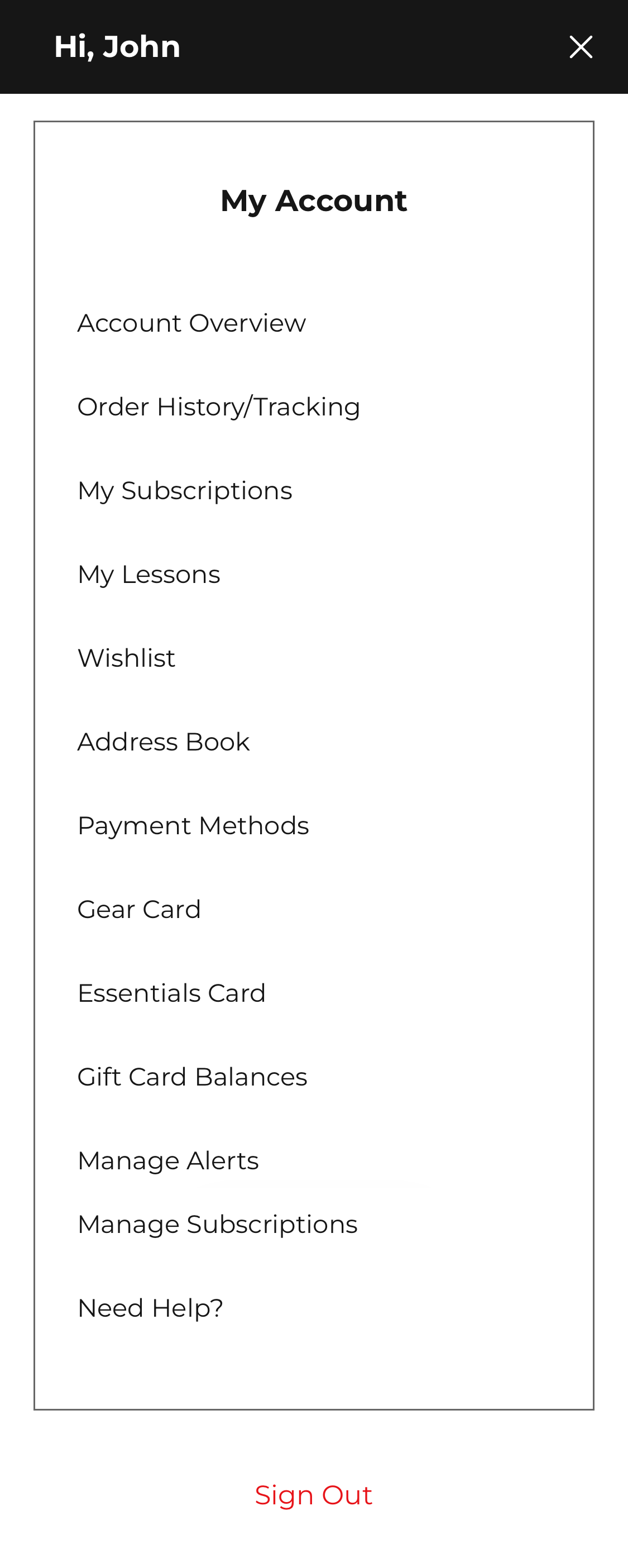 Mobile screenshot of Guitar Center