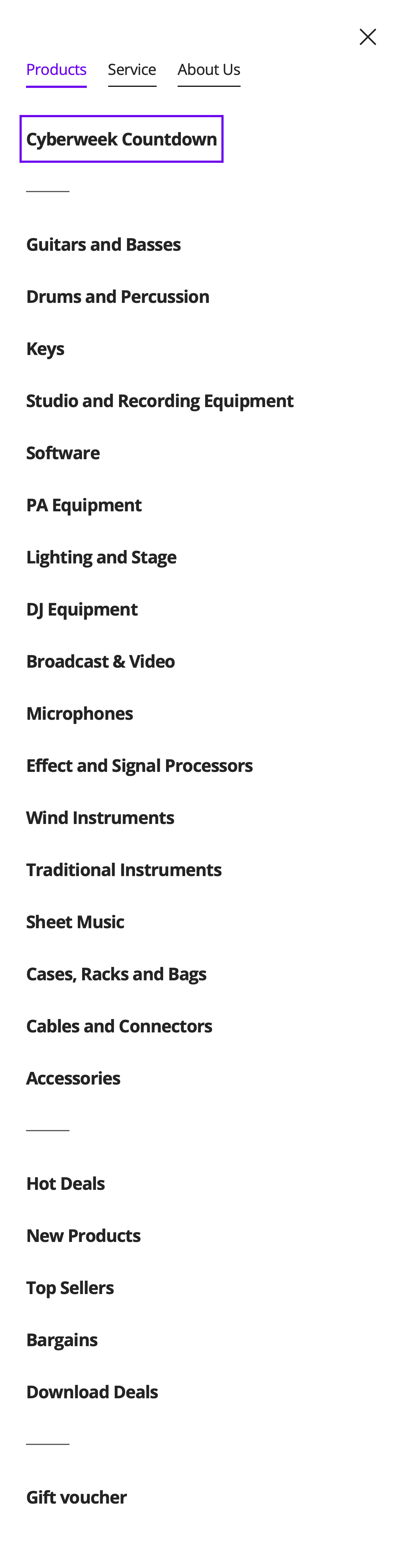 Mobile screenshot of Thomann