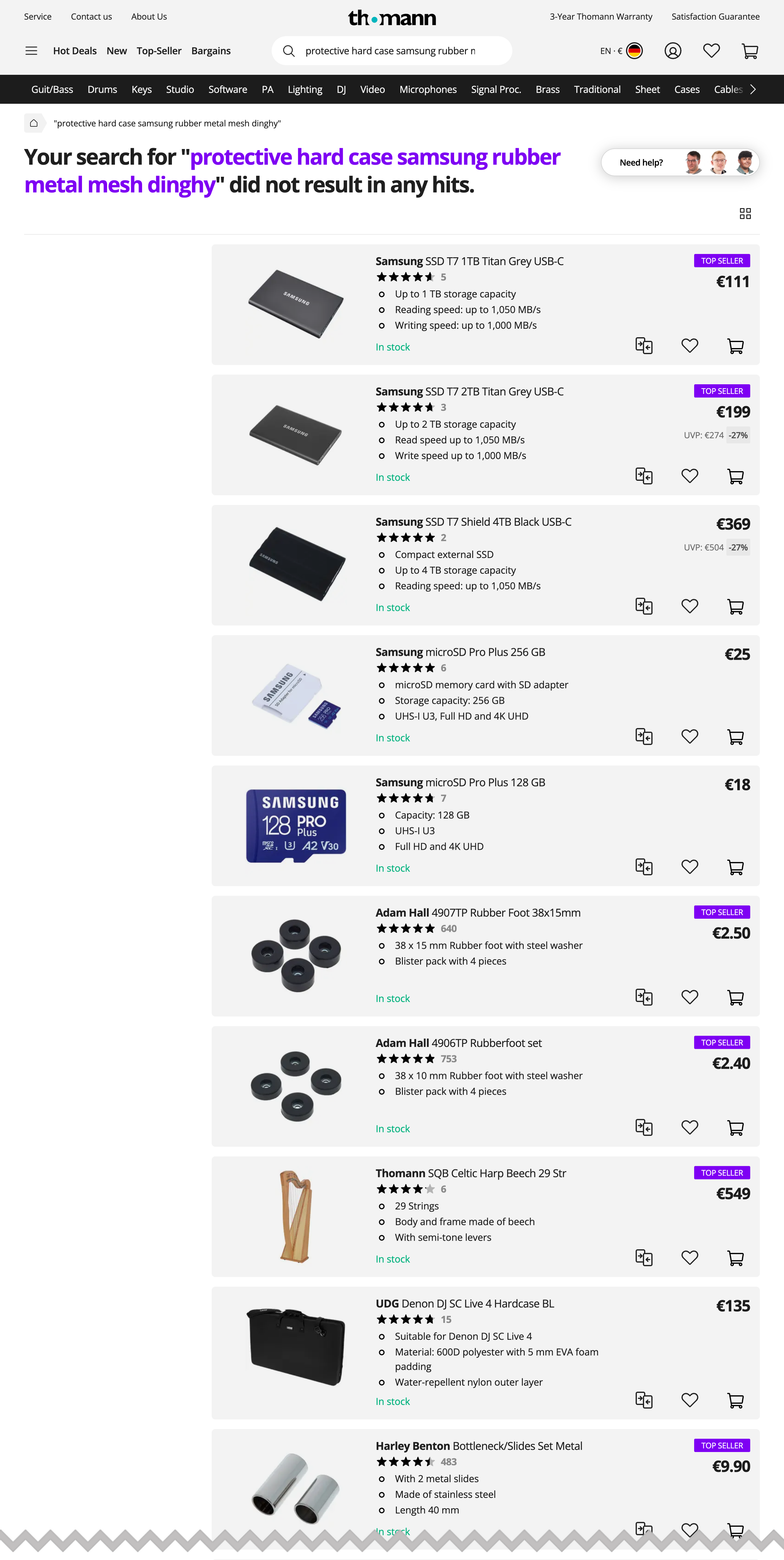 Desktop screenshot of Thomann