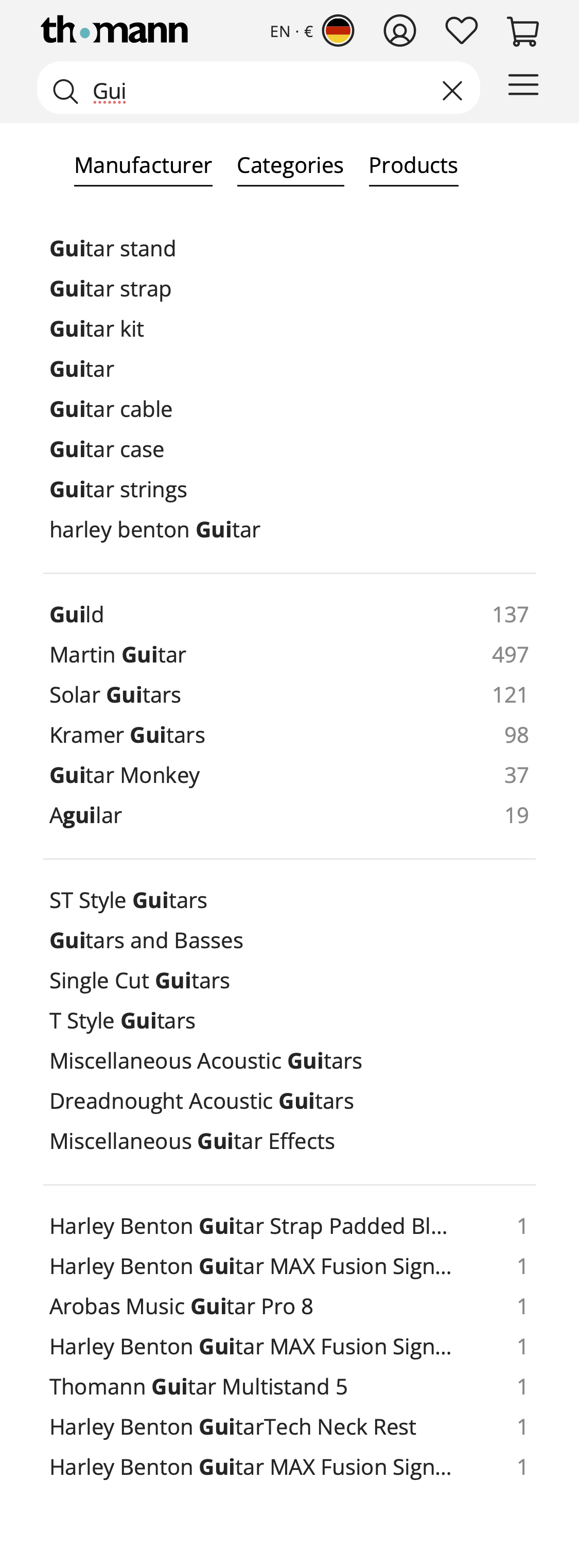 Mobile screenshot of Thomann