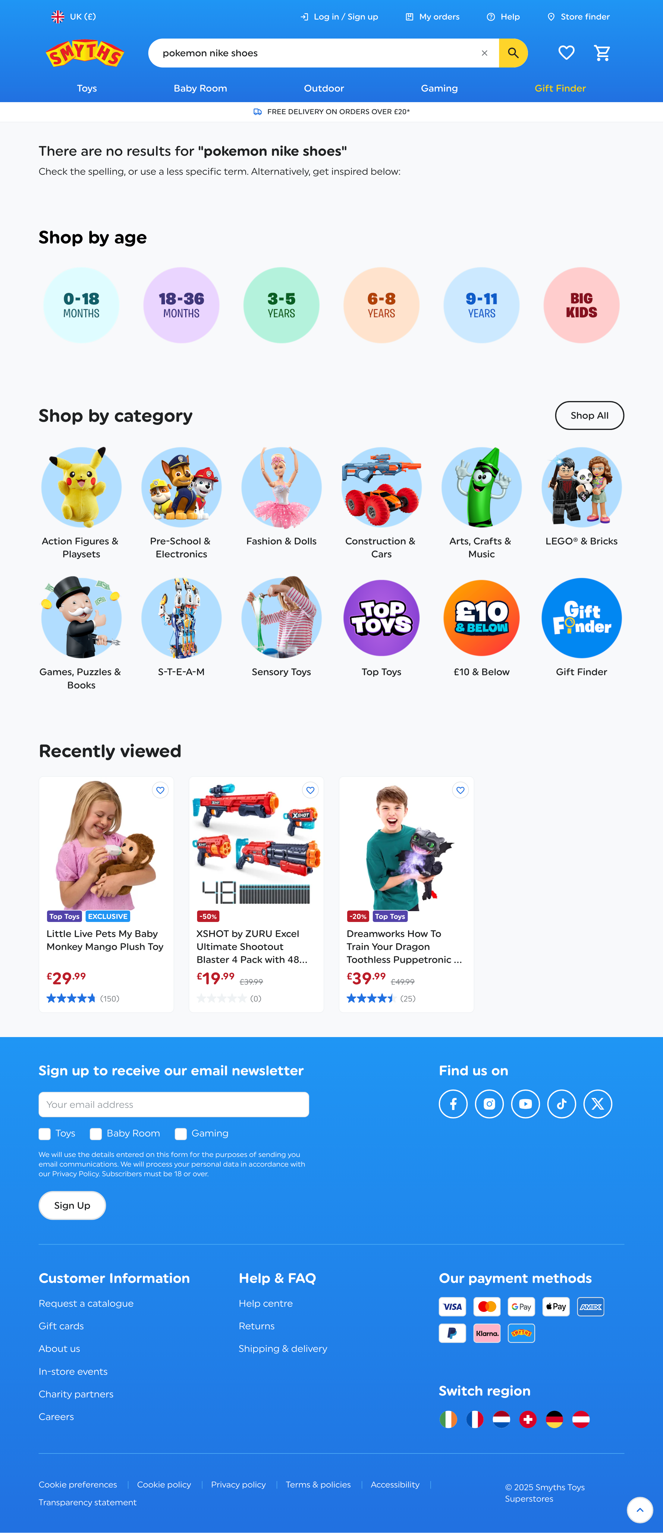 Desktop screenshot of Smyths