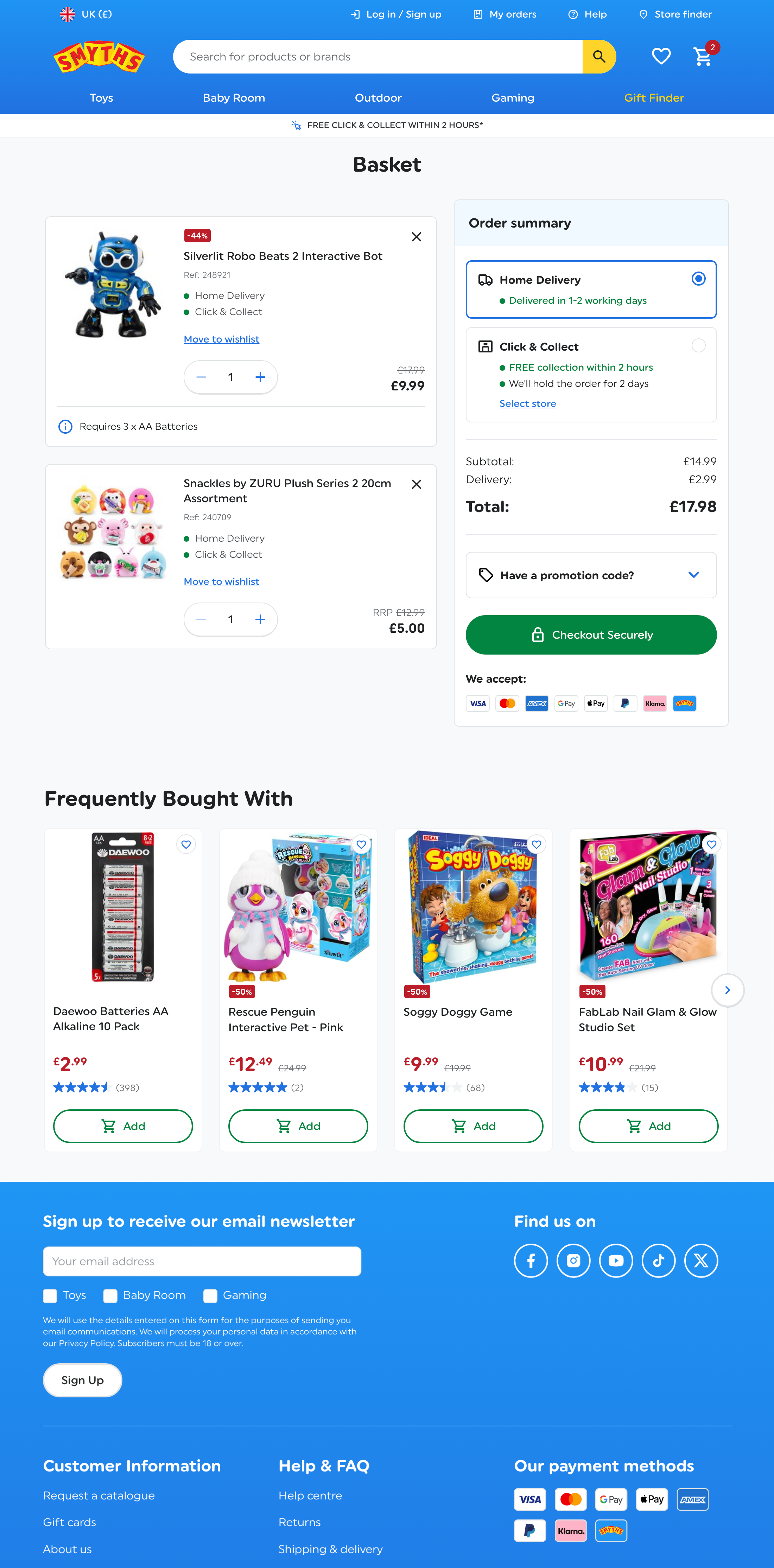 Desktop screenshot of Smyths