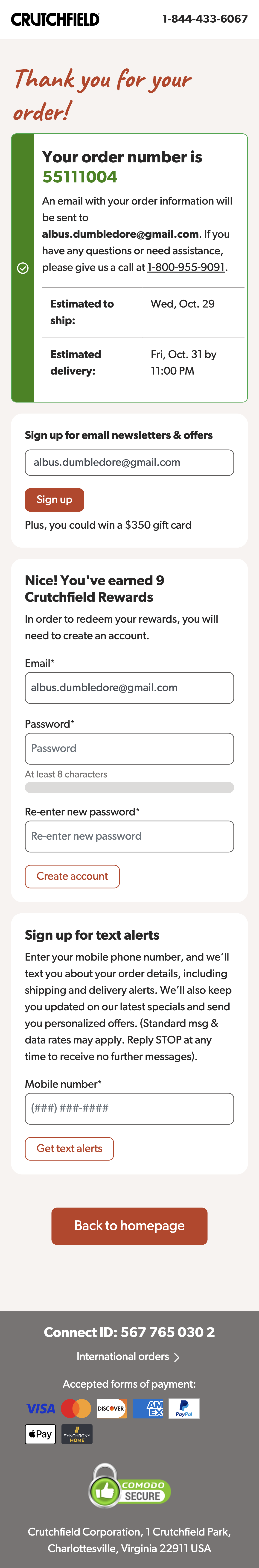 Mobile screenshot of Crutchfield