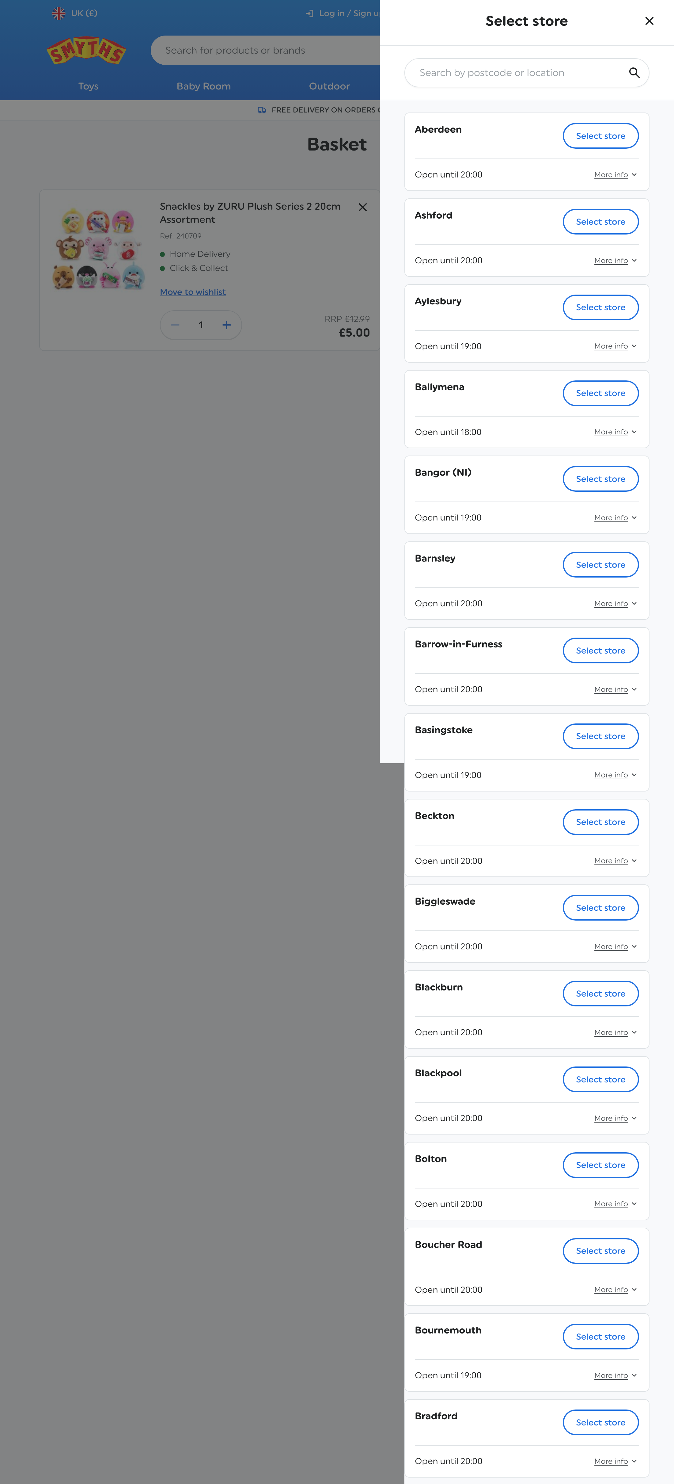 Desktop screenshot of Smyths
