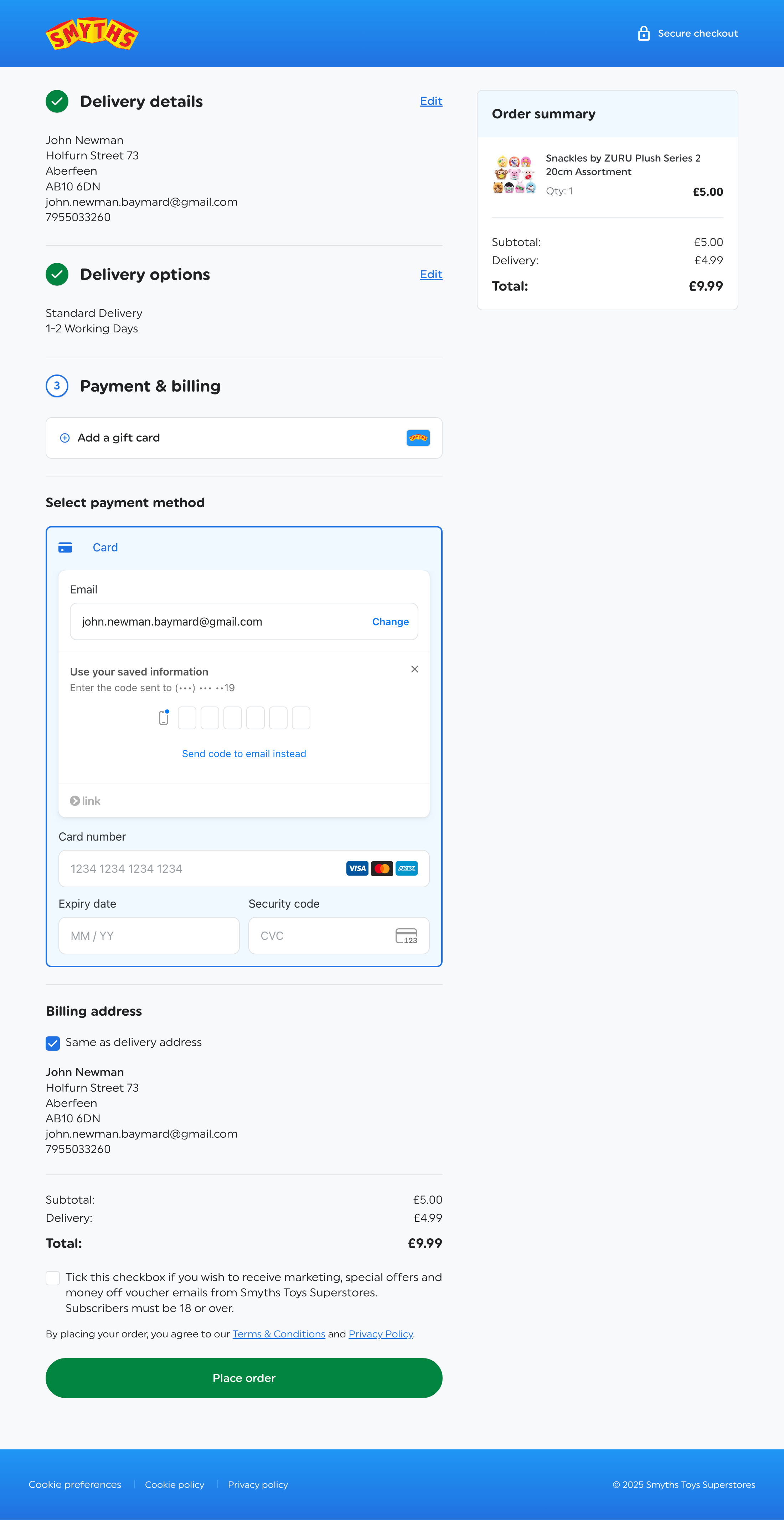 Desktop screenshot of Smyths