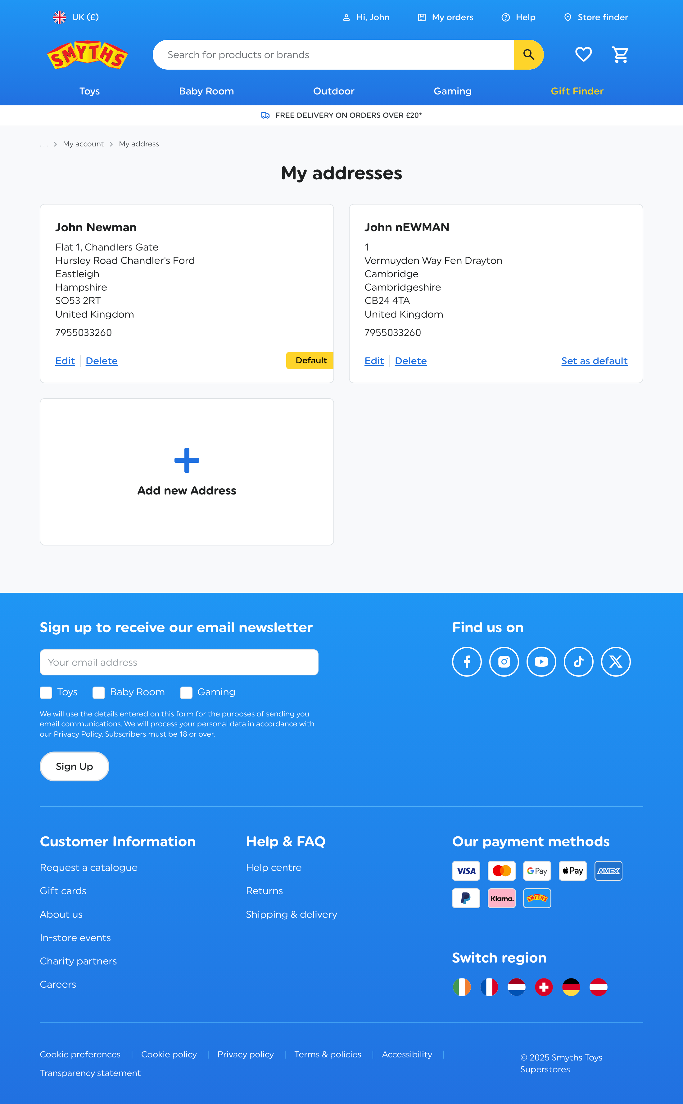 Desktop screenshot of Smyths