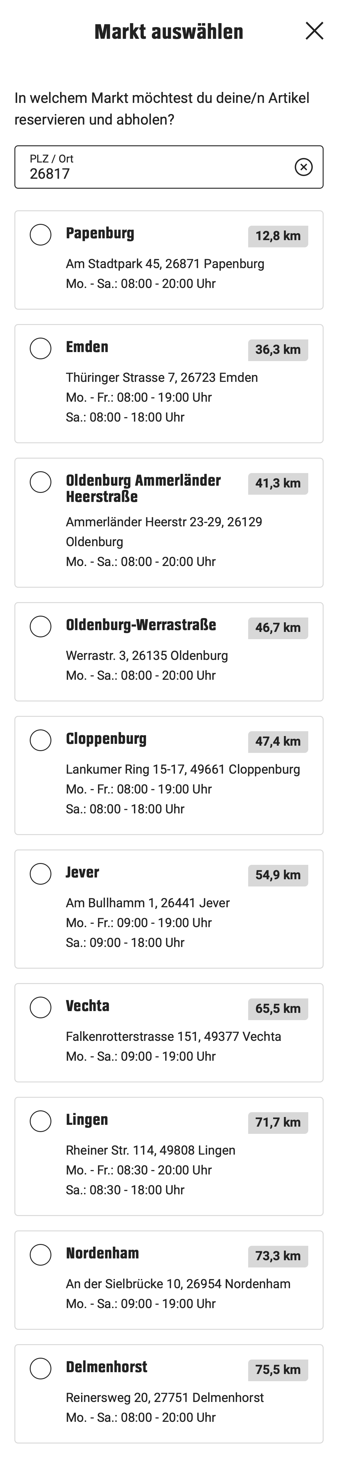 Mobile screenshot of OBI