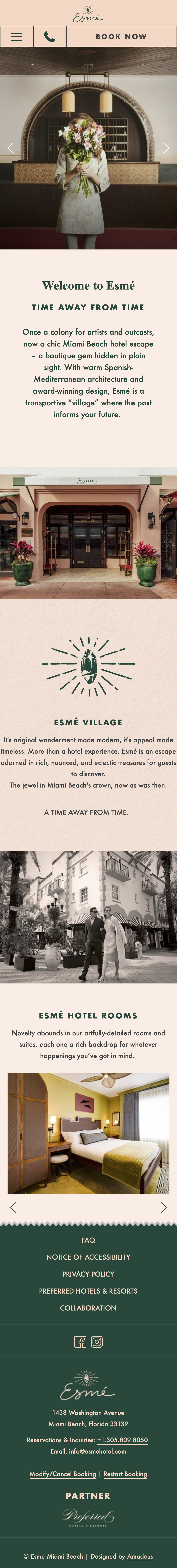 Mobile screenshot of Esmé Hotel