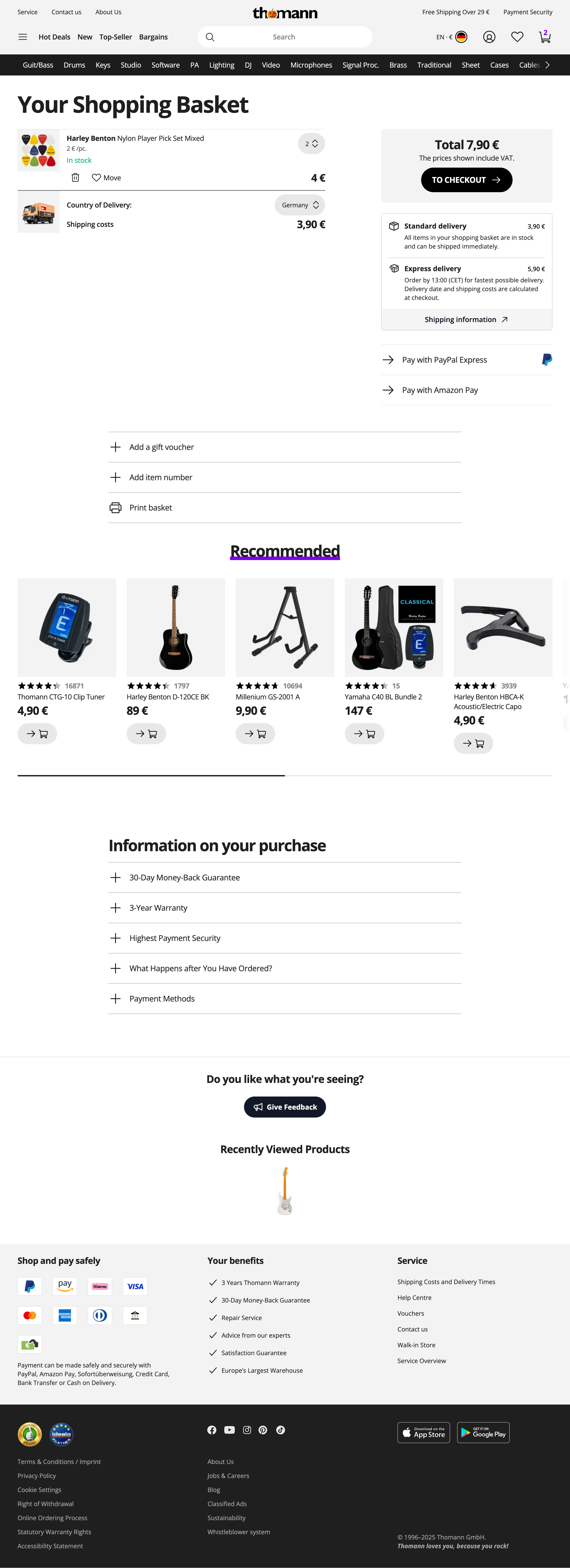 Desktop screenshot of Thomann