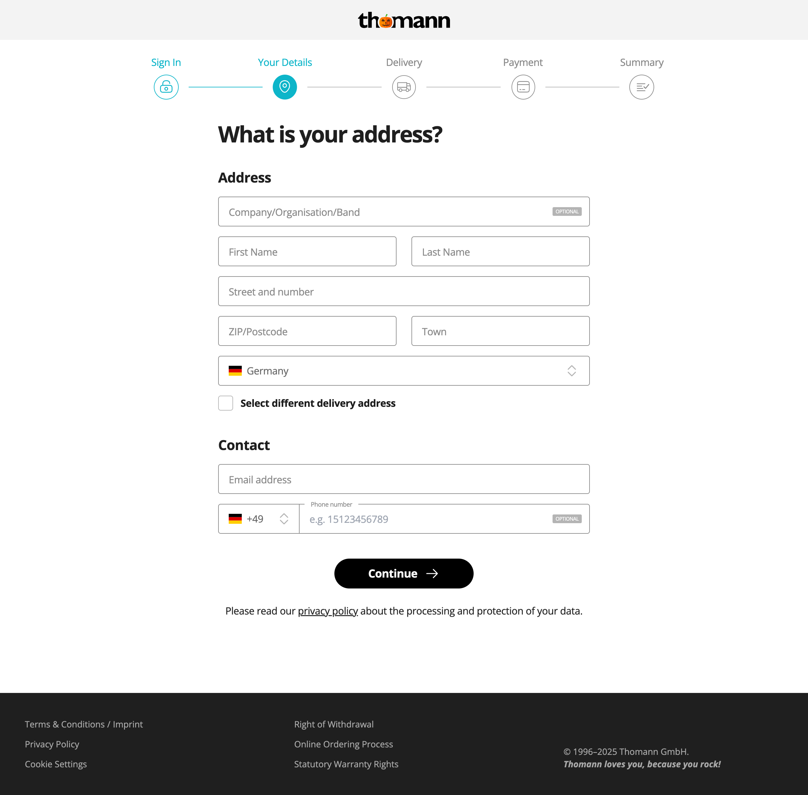 Desktop screenshot of Thomann