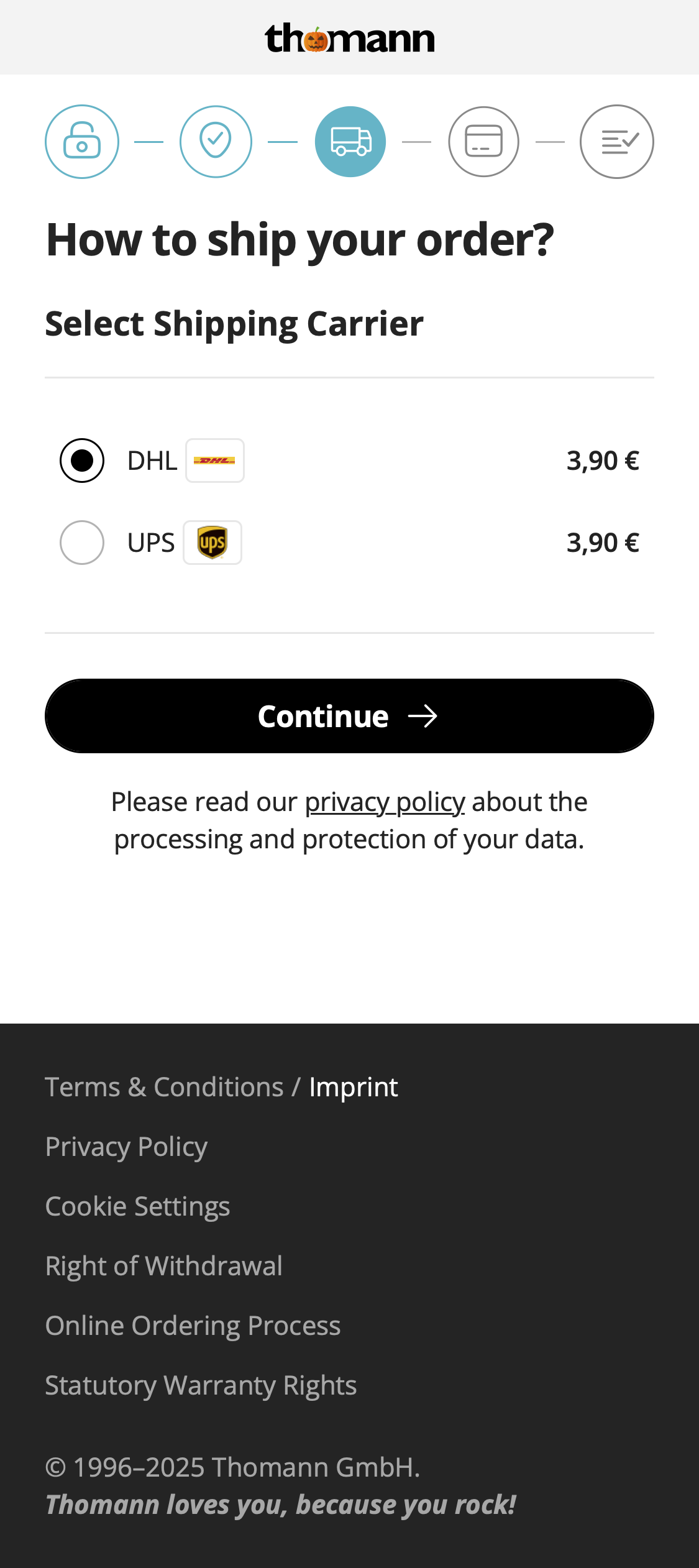 Mobile screenshot of Thomann