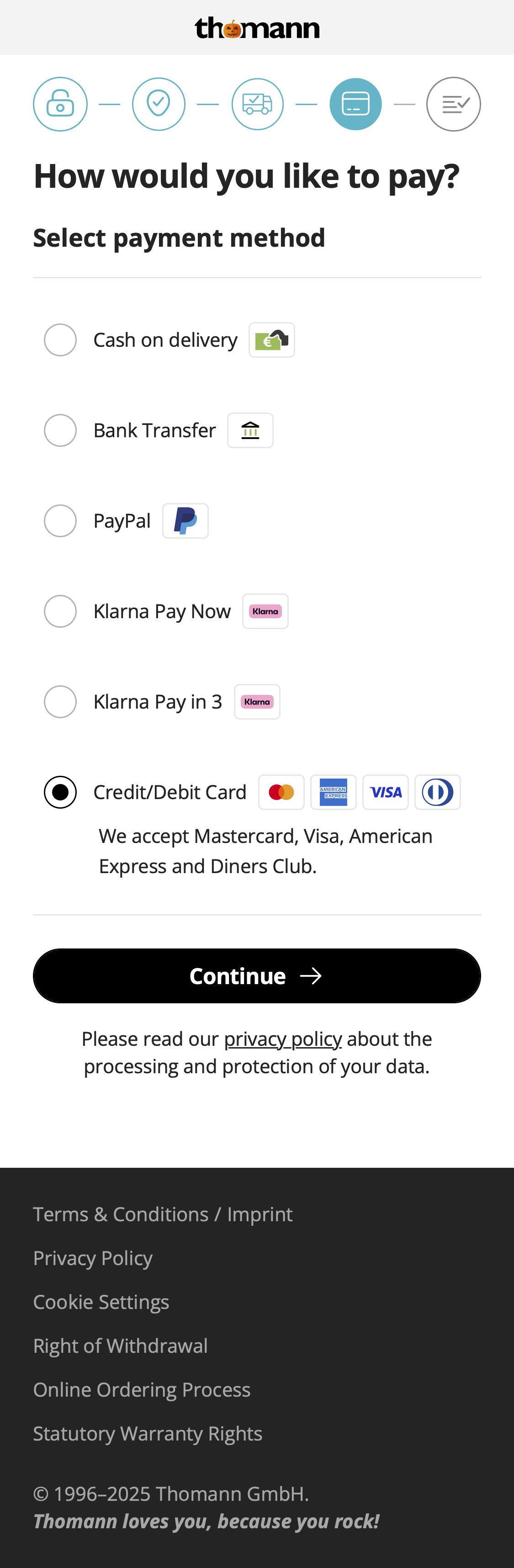 Mobile screenshot of Thomann