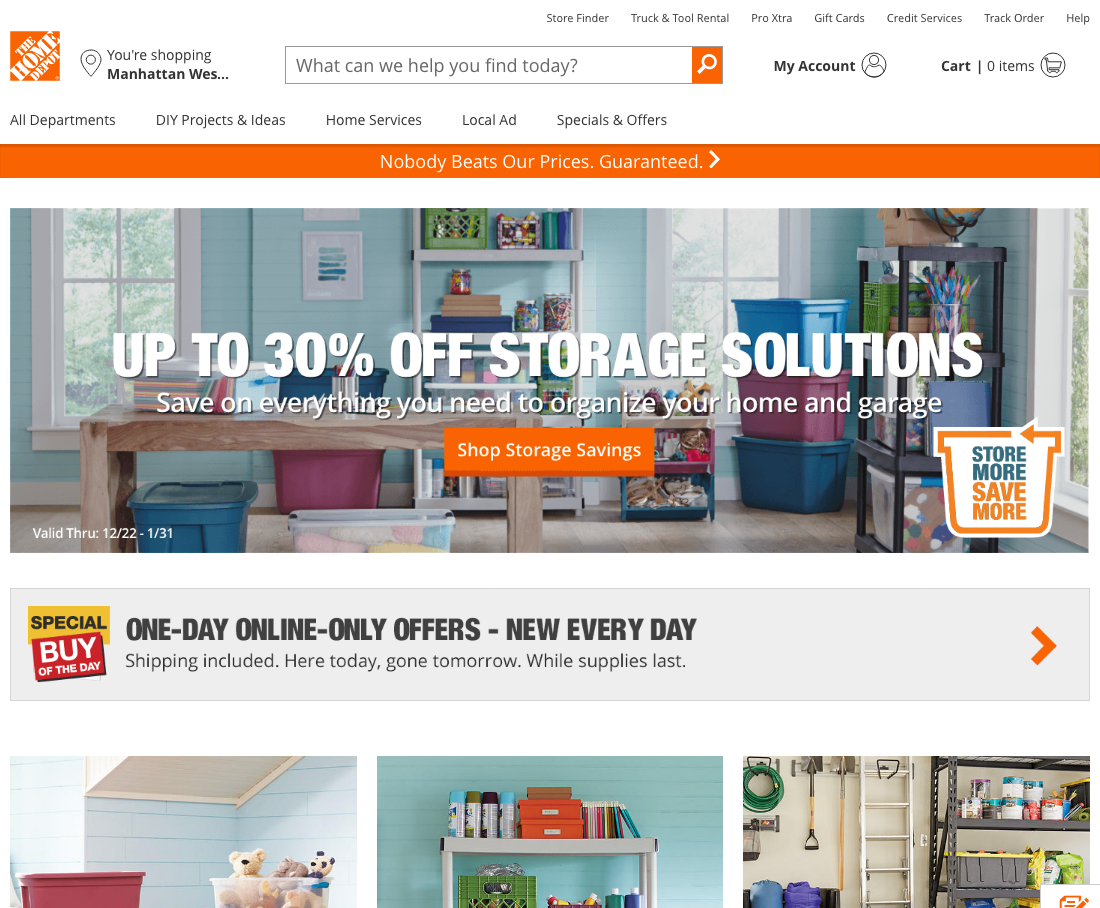 Desktop screenshot of Home Depot