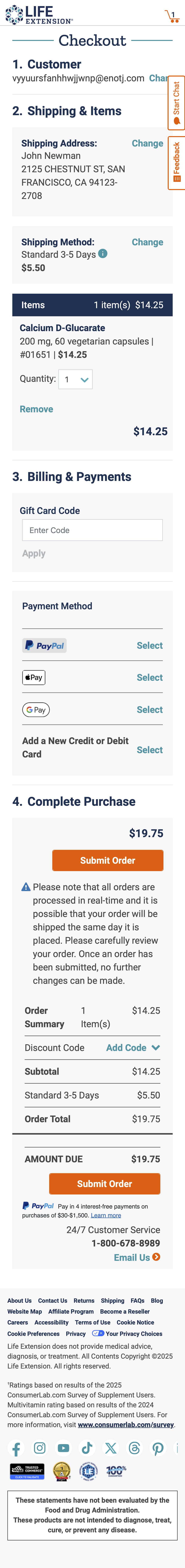 Mobile screenshot of Life Extension