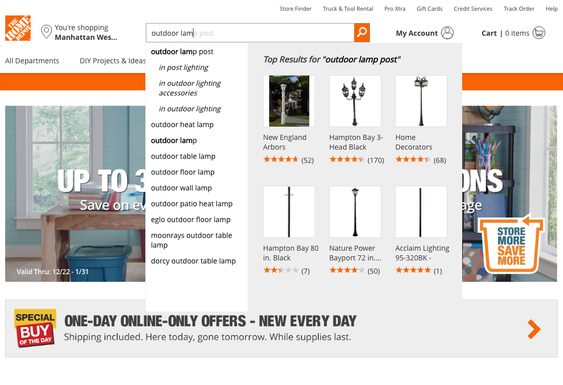 Desktop screenshot of Home Depot