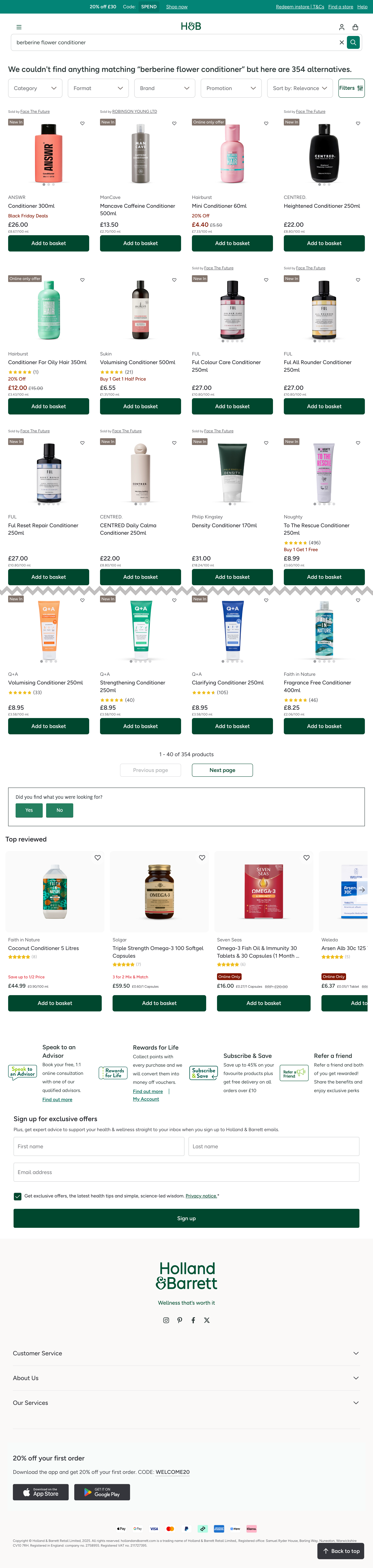Desktop screenshot of Holland & Barrett