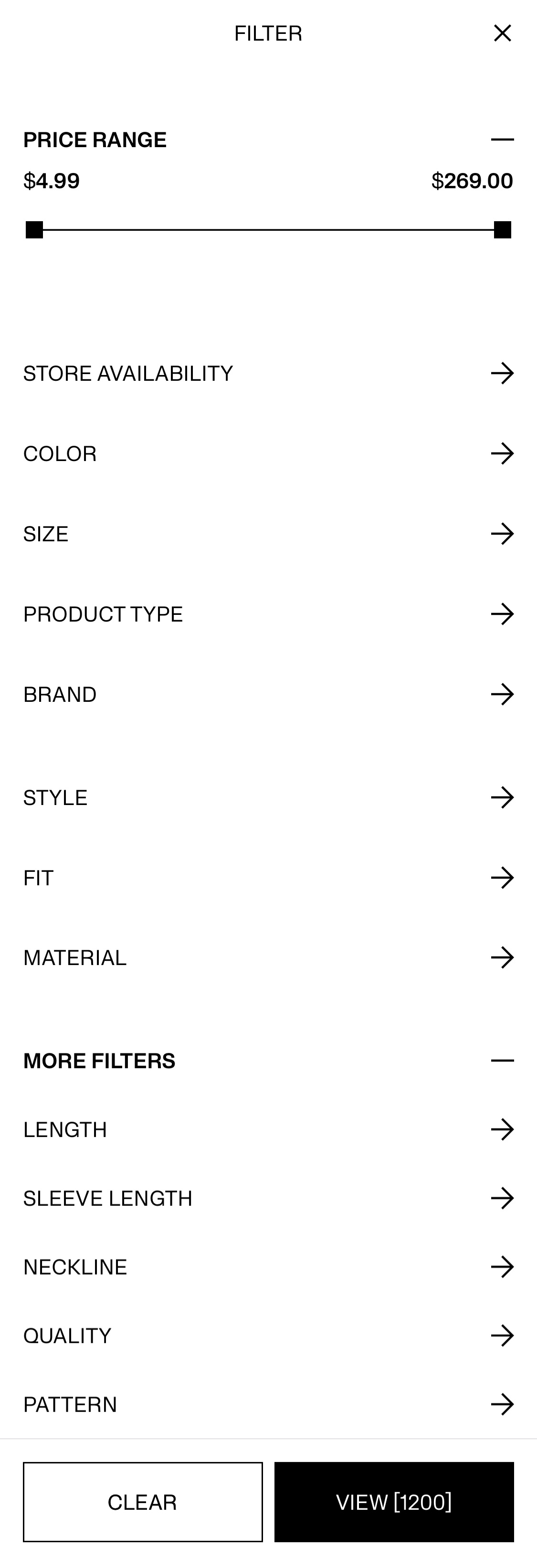 Mobile screenshot of H&M