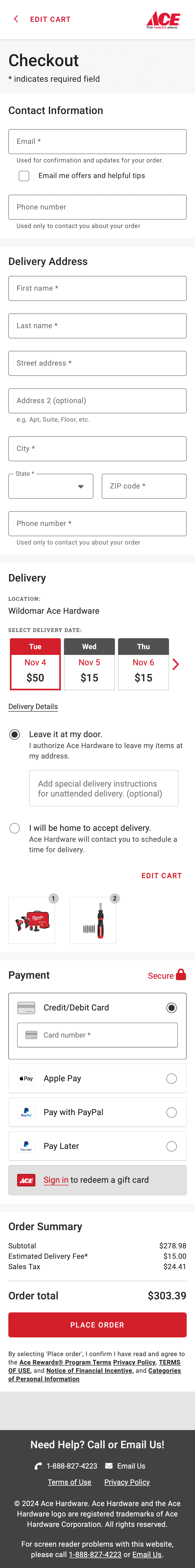 Mobile screenshot of Ace Hardware