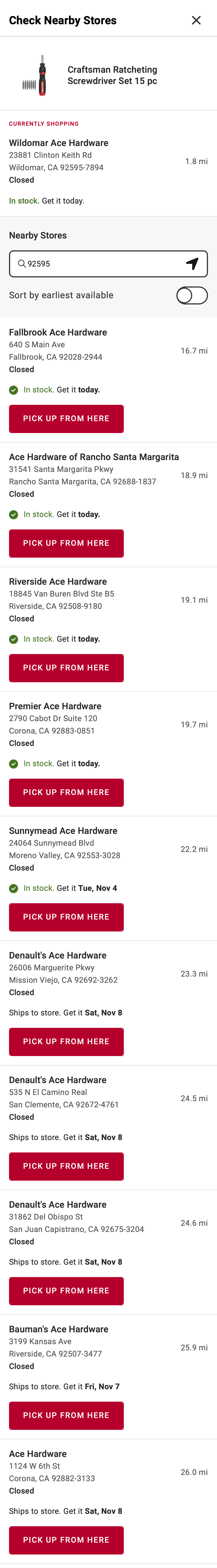 Mobile screenshot of Ace Hardware