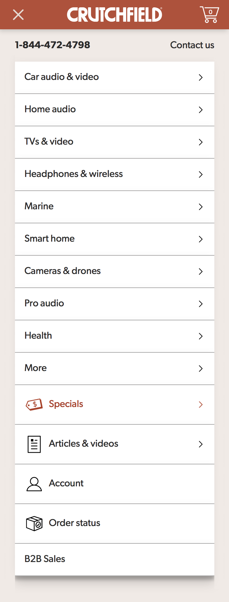 Mobile screenshot of Crutchfield