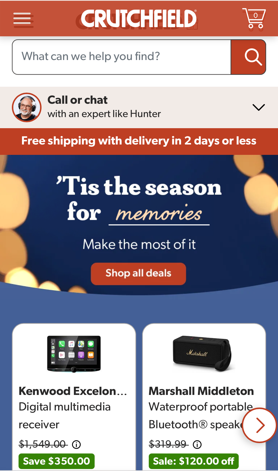 Mobile screenshot of Crutchfield