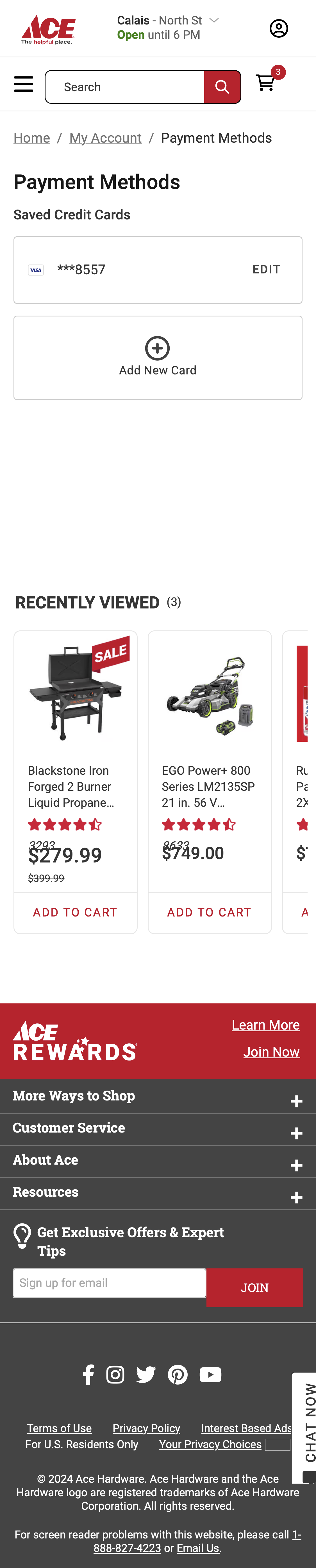 Mobile screenshot of Ace Hardware