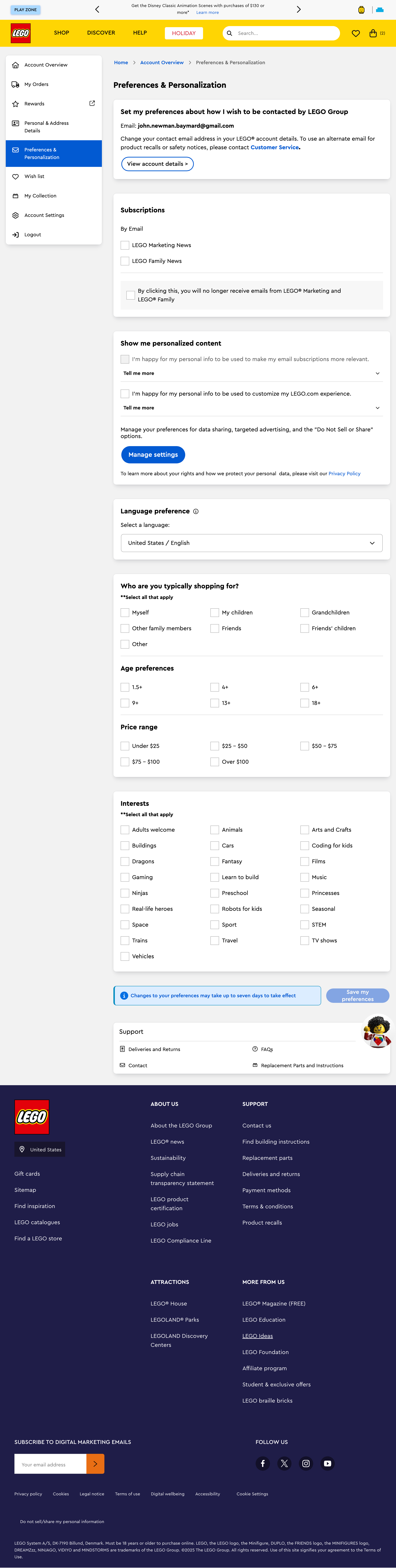 Desktop screenshot of LEGO