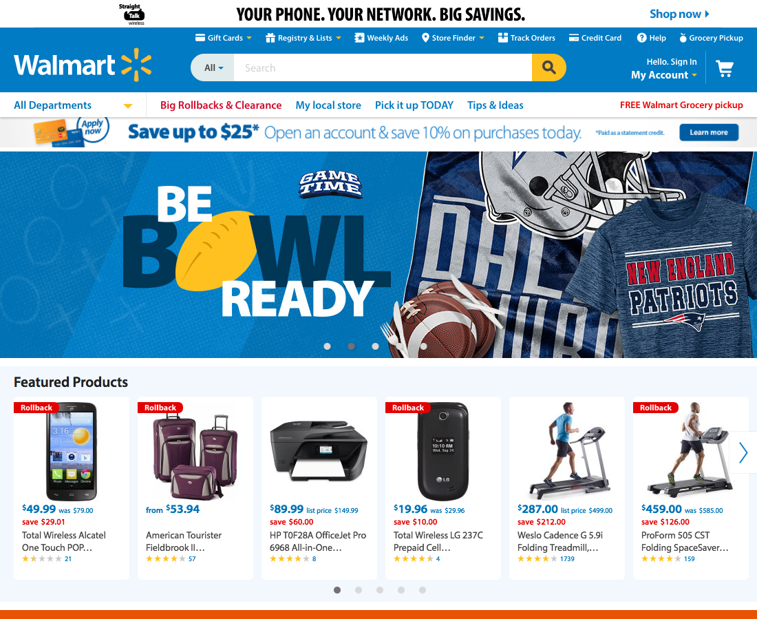 Desktop screenshot of Walmart