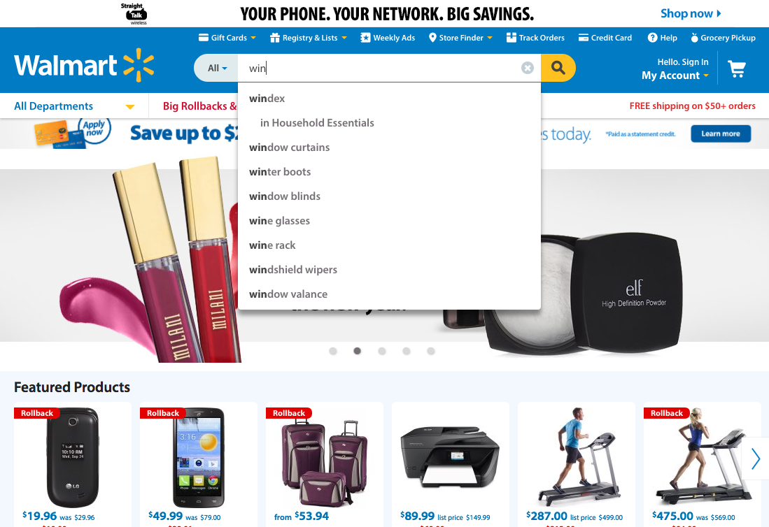 Desktop screenshot of Walmart