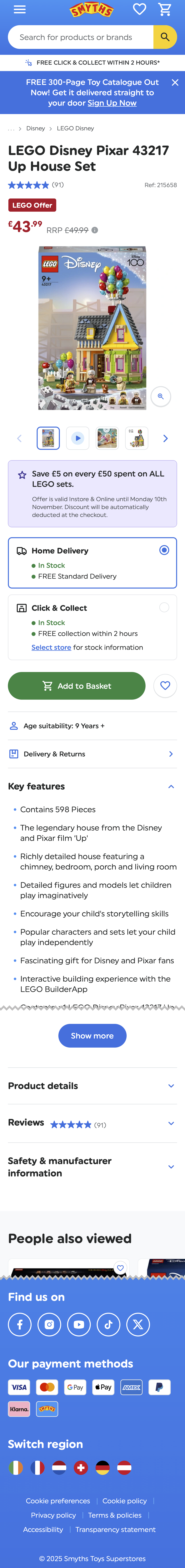 Mobile screenshot of Smyths
