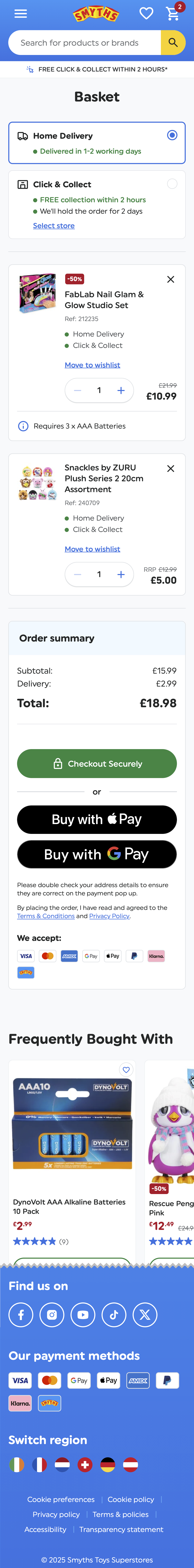 Mobile screenshot of Smyths