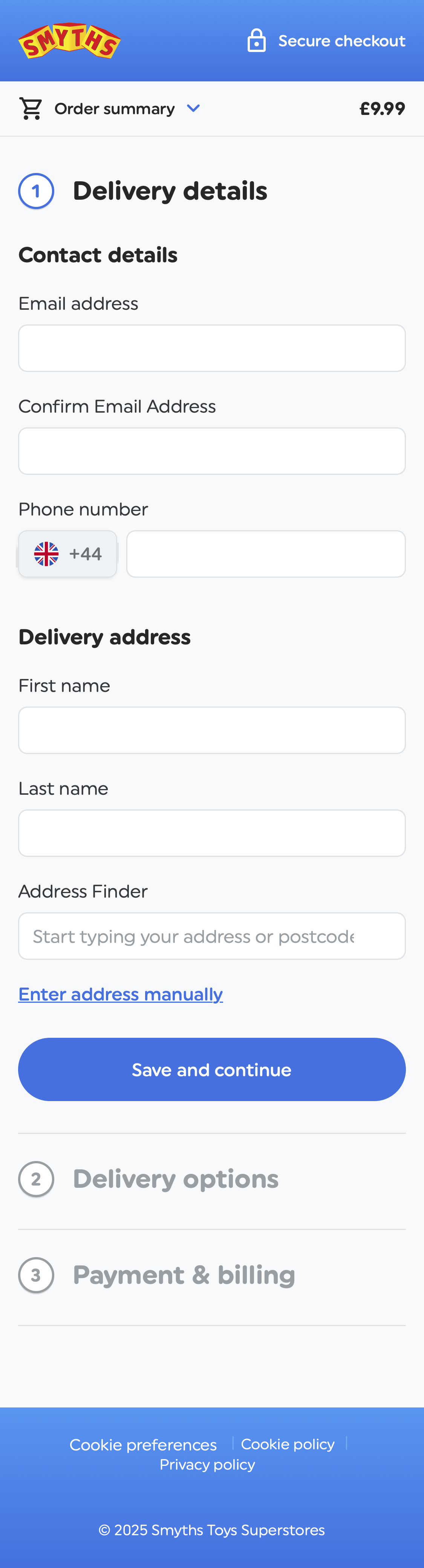 Mobile screenshot of Smyths